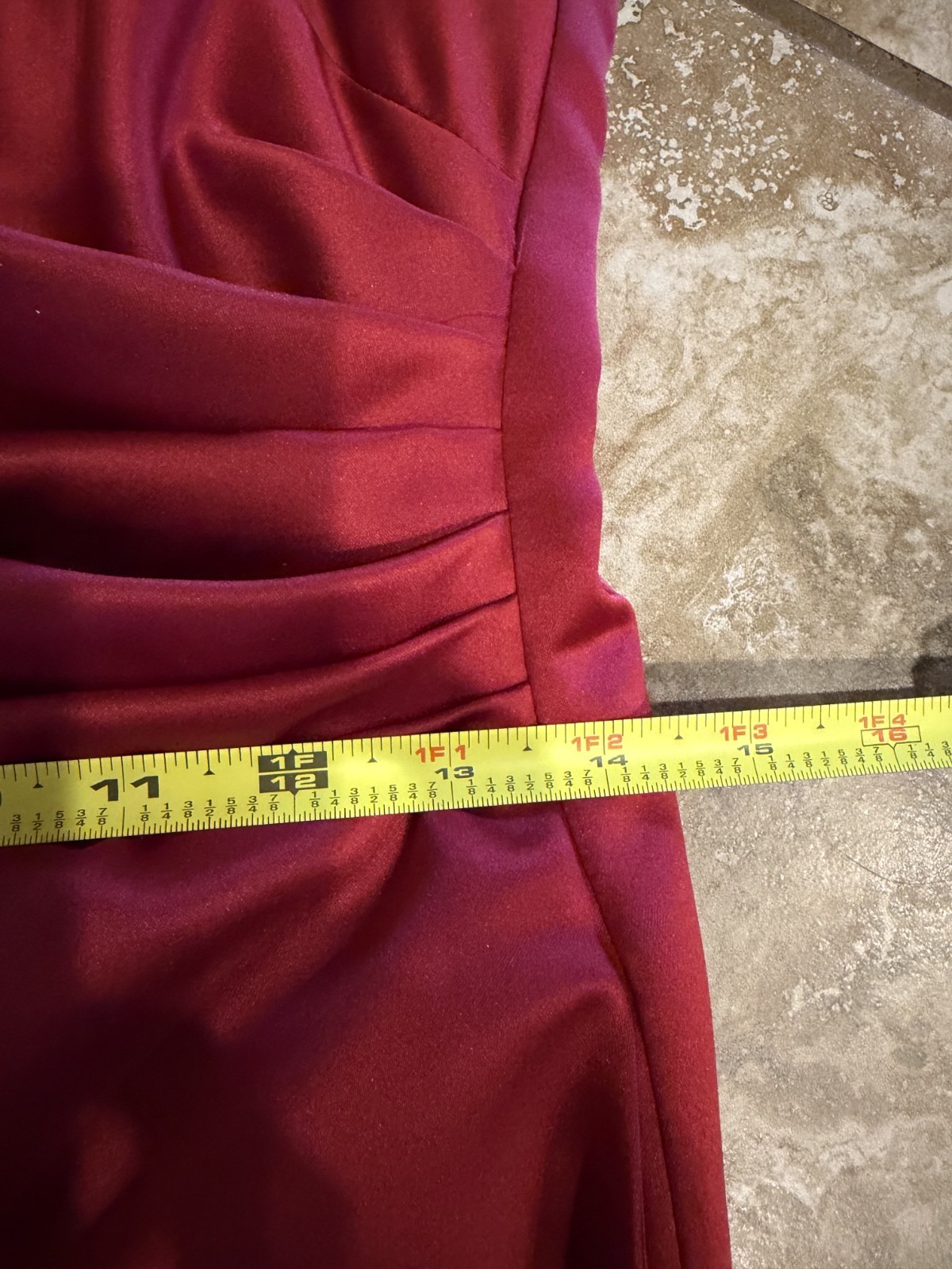 Michaelangelo Prom Dress Red/Maroon Maxi Strapless With Shawl Size-12