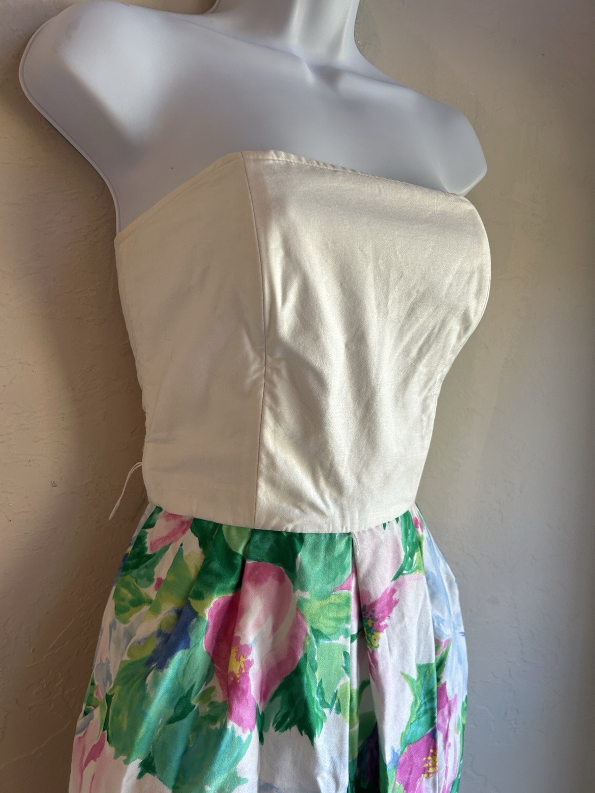 Vintage 80s Kollection Strapless Dress Bolero Jacket Set 6 Feminine Garden Party