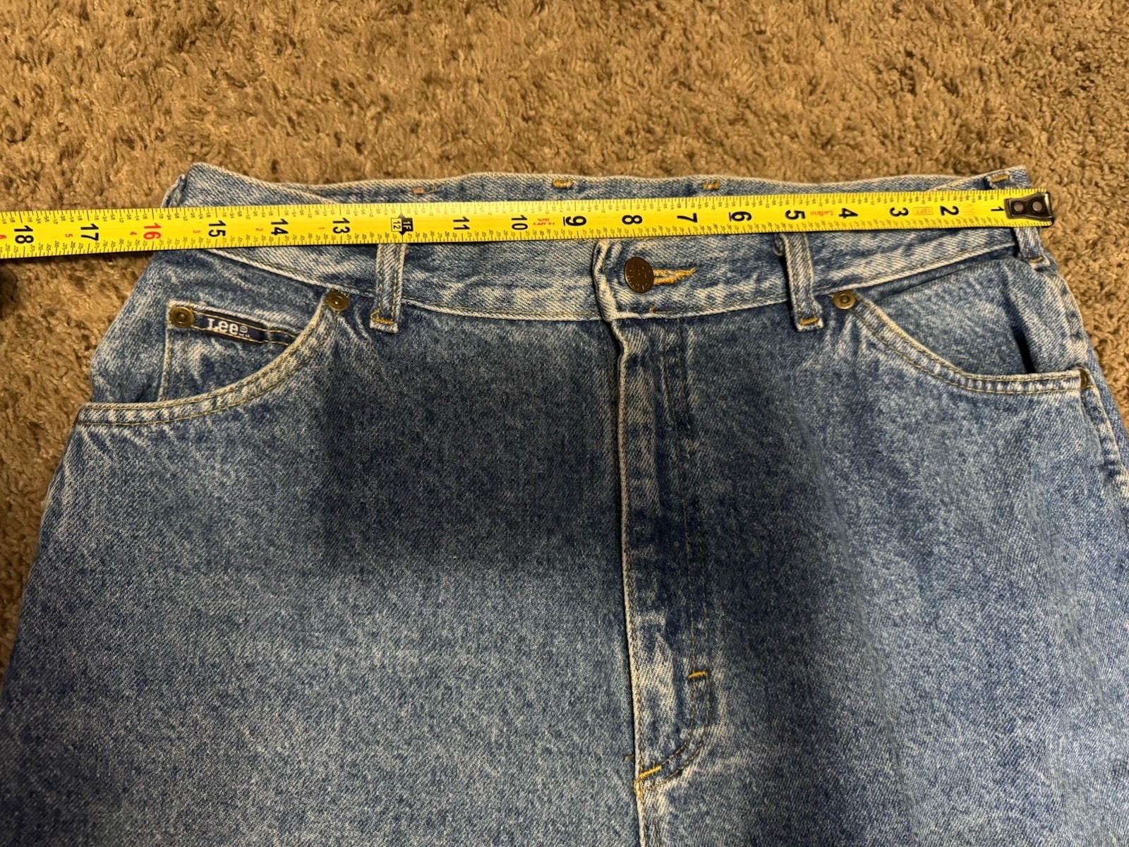 VINTAGE LEE Official Mom Jeans Light Acid Wash Pleated Lot Of 2 Sz 16M 32×29
