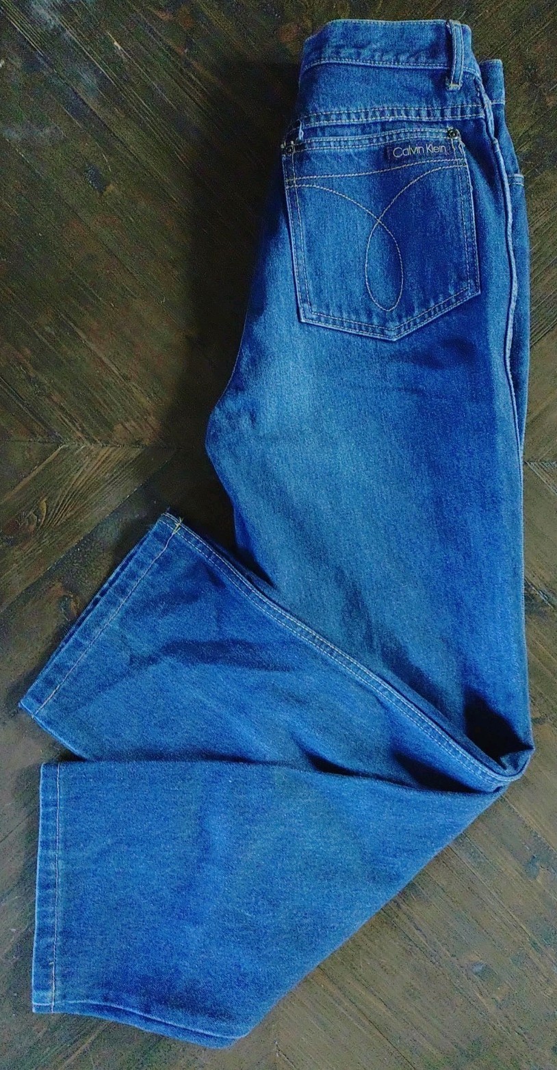 Vintage Calvin Klein Jeans 27 Inch Waist 100% Cotton Straight Leg High Rise EUC