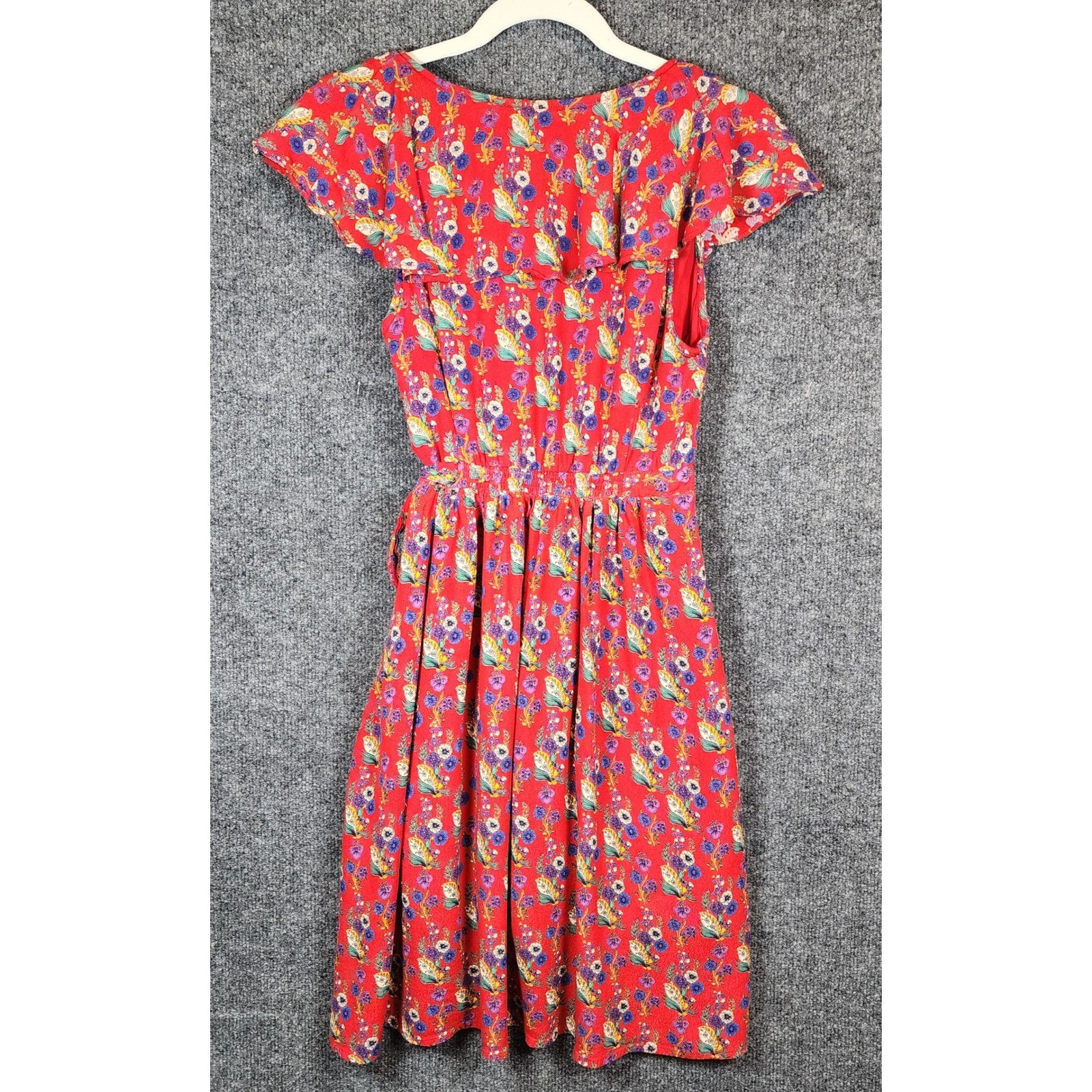 Maeve Anthropologie Womens Wrap Dress Size 8 Boho Floral Cottagecore