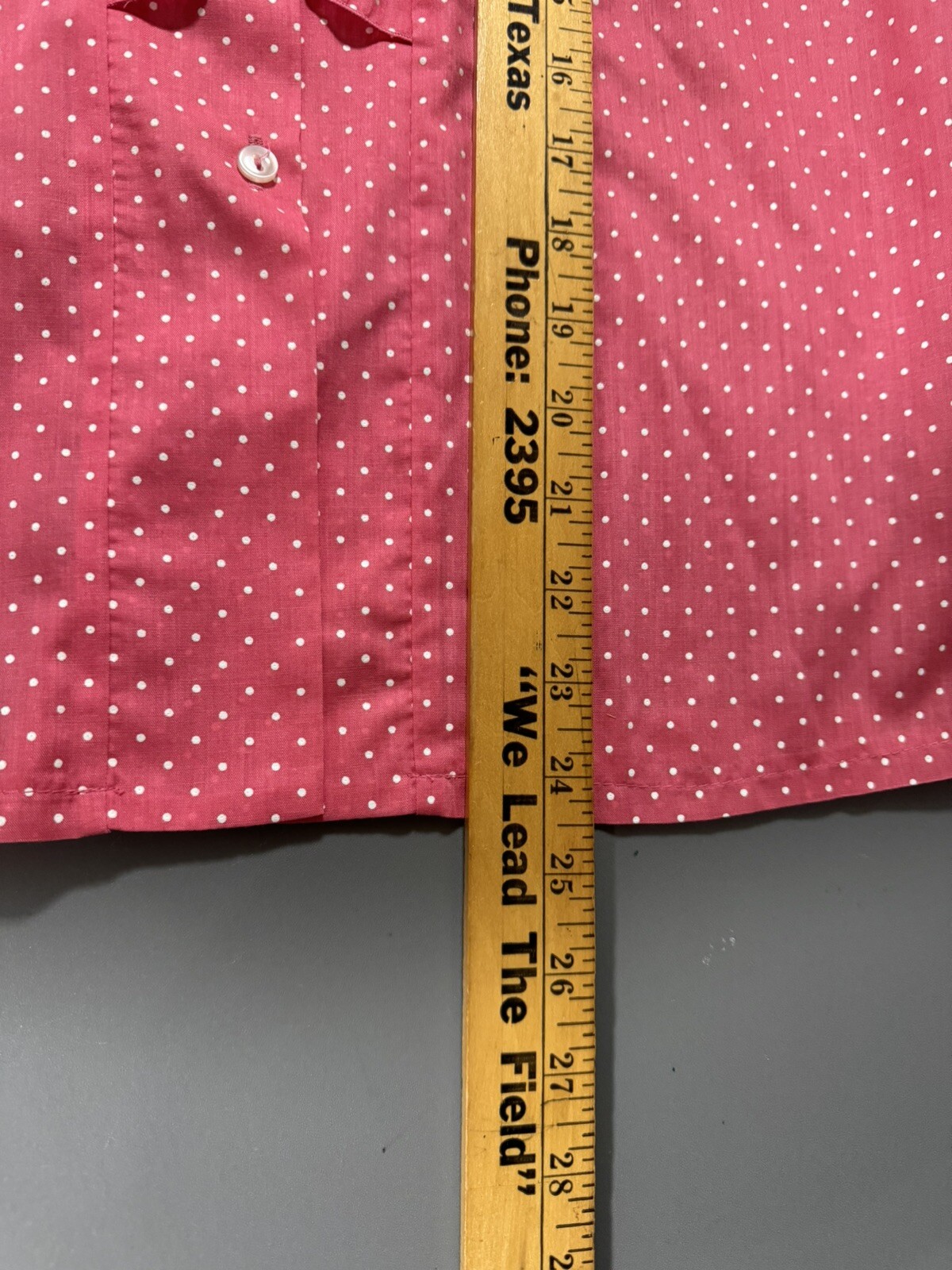 Vtg 70s Pink Polkadot Blouse & Skirt Little House Creations Carefree Creations