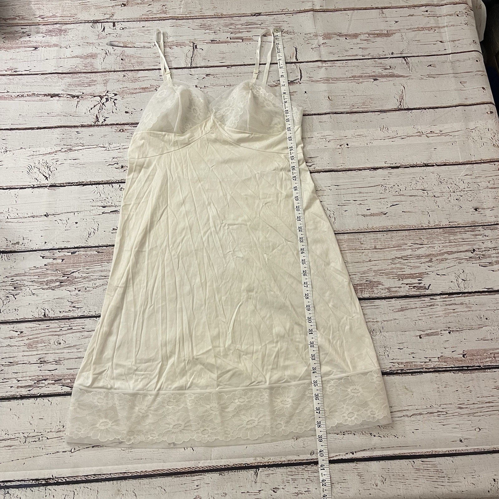 Vintage Vanity Fair Nightgown Size 38 Tricot All Nylon Lace Lingerie Womens Sexy