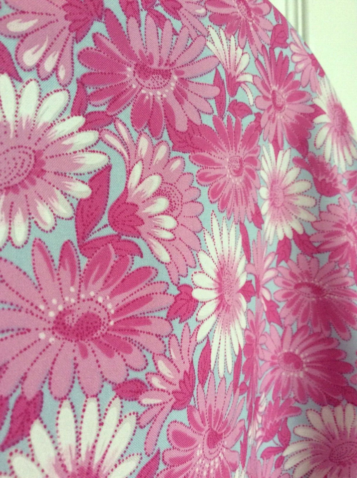 Vintage Posh Jay Anderson Pink Floral Long Sleeve Button Up Secretary Blouse M