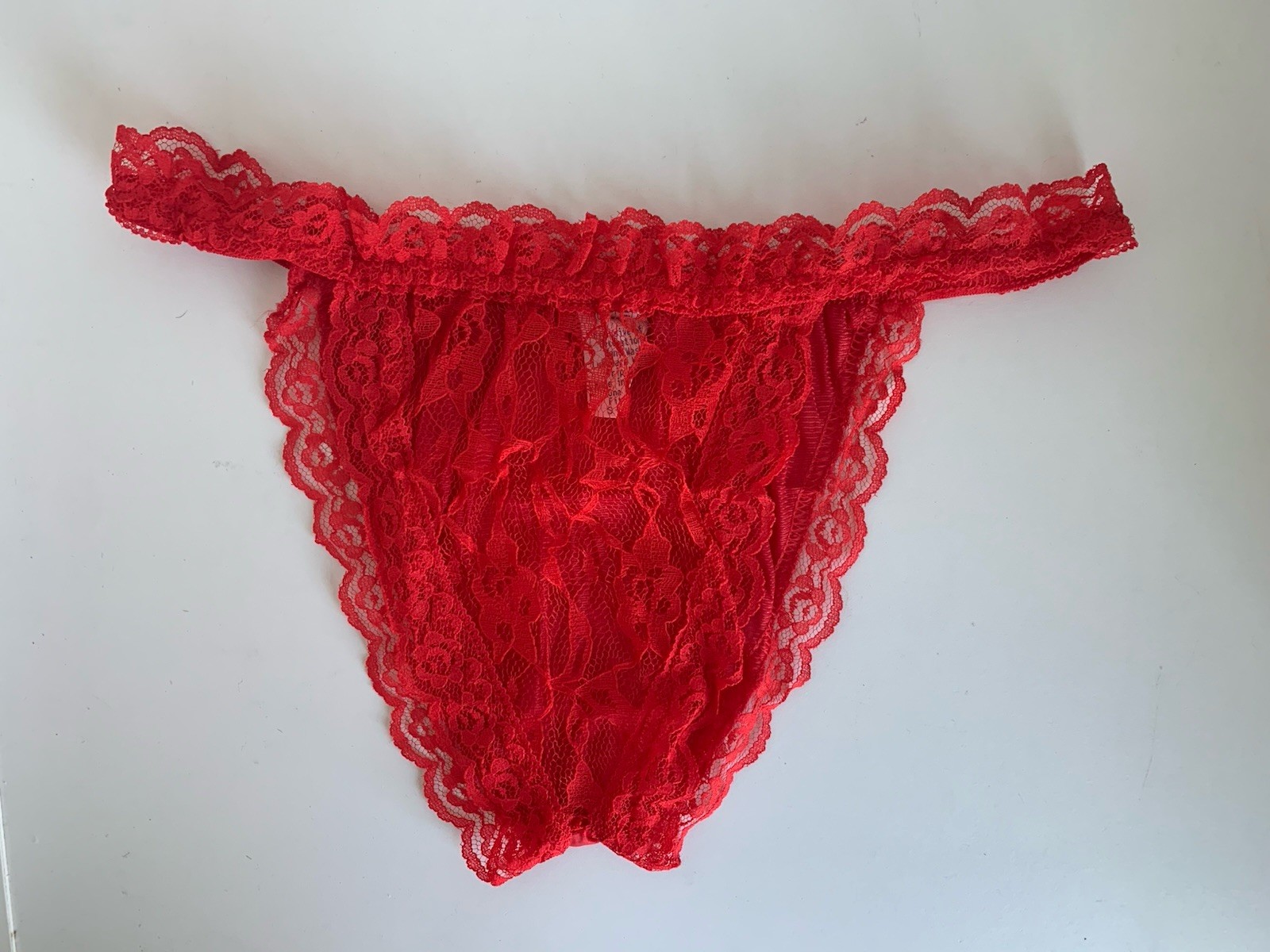 Vintage 80s 90s Red Panties 100% Nylon High Cut USA Made One Size Fits S/M/L