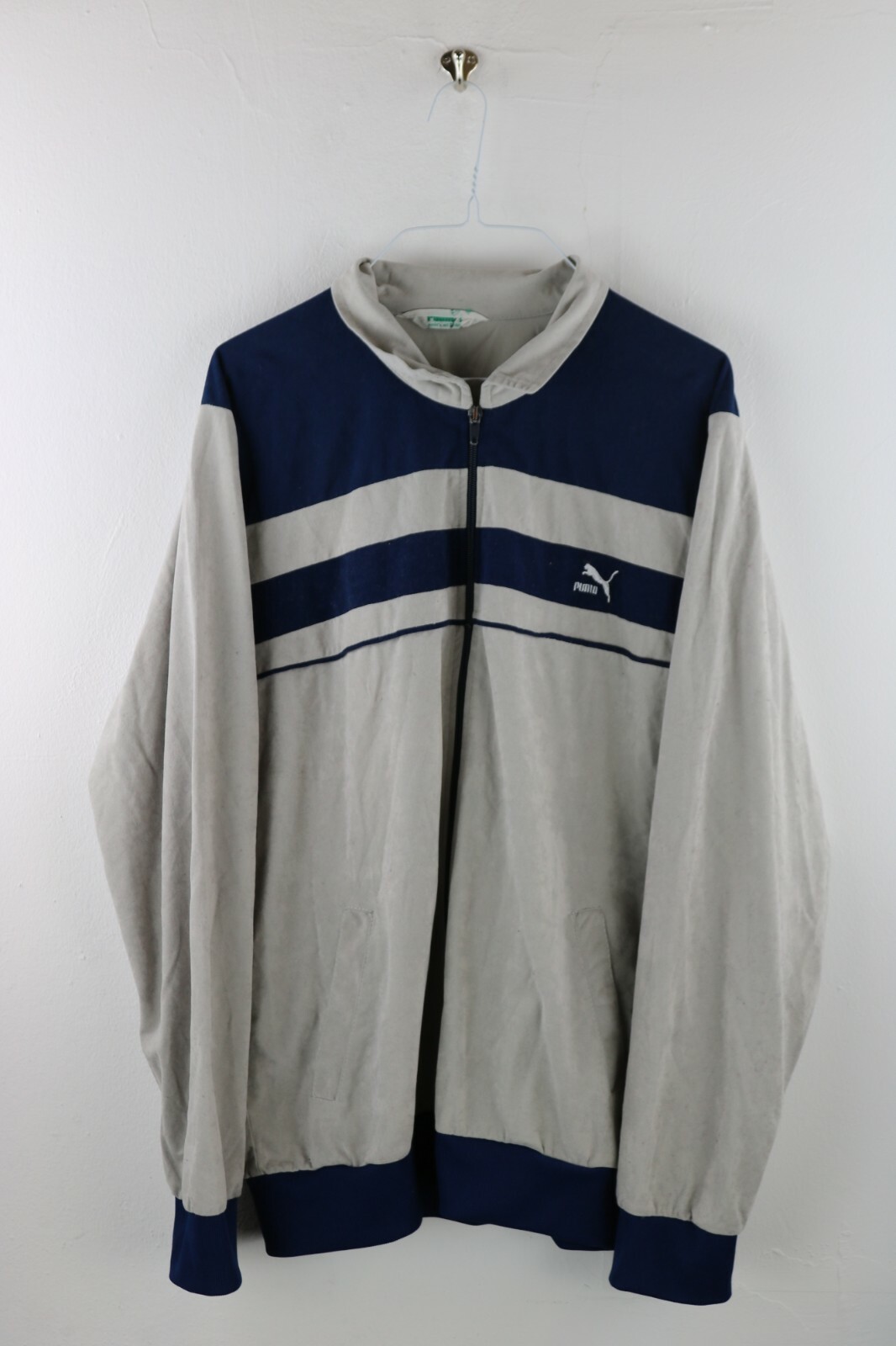Puma vintage men’s track jacket size approx XL track jacket blue/grey MT6