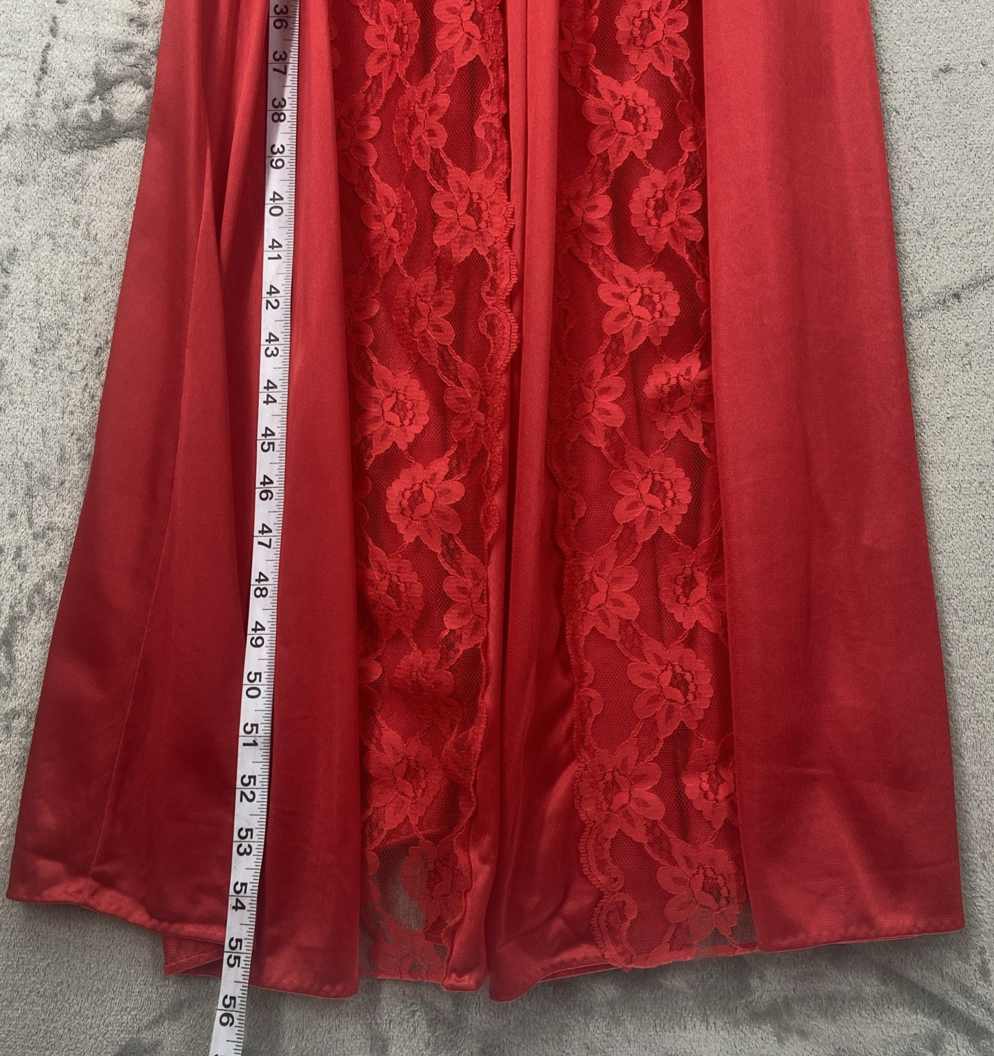 Vintage Y2K Sabrina slip Dress Red Babydoll Floral Lace Lingerie Romantic USA