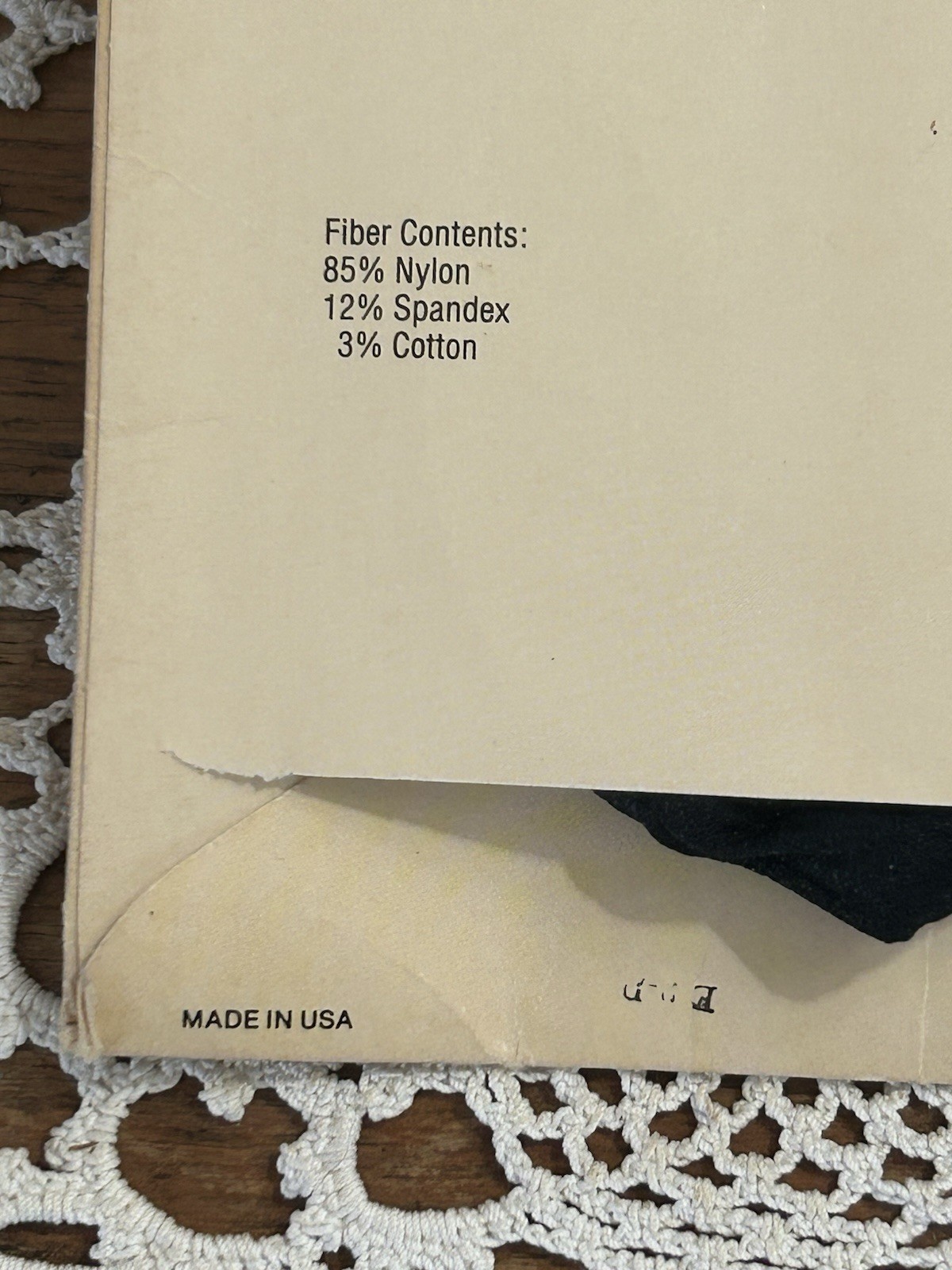 VTG Burlington Soft & Sheer Support Pantyhose Black Medium NOS USA Style 902