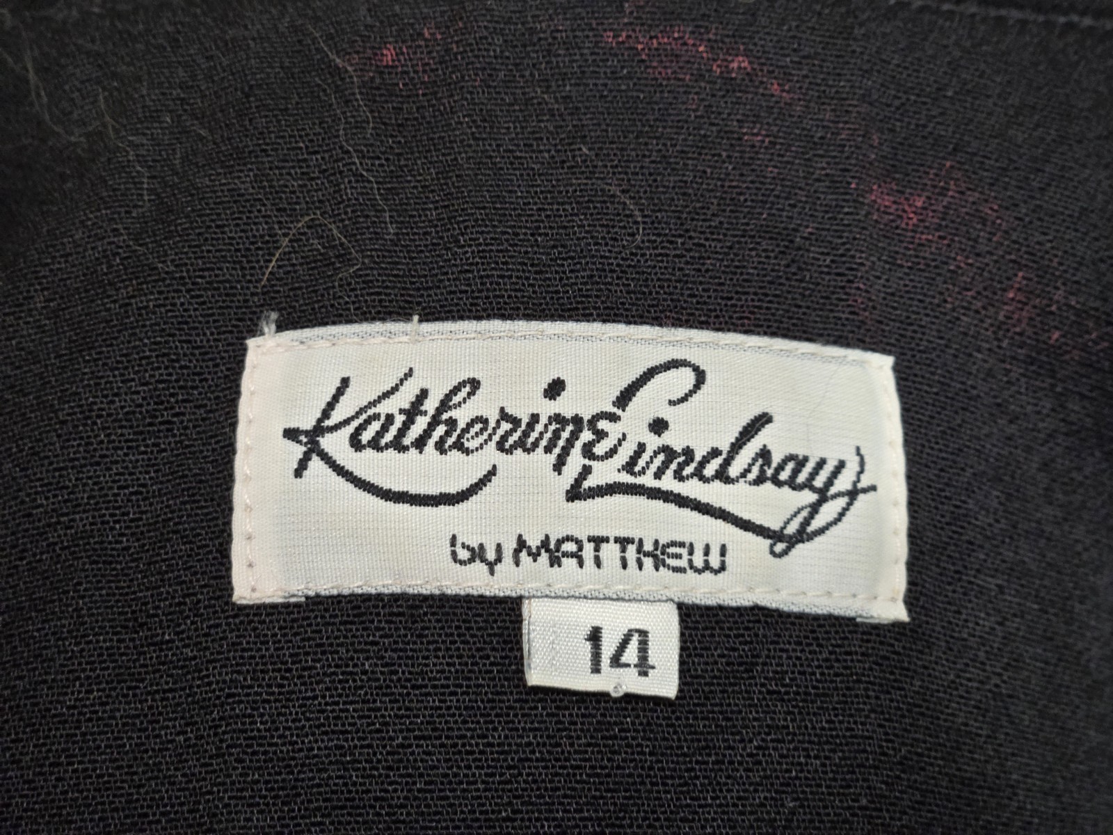 Women’s Vintage Katherine Lindsay By Matthew Black Jacket W/ Rhinestones Size 14