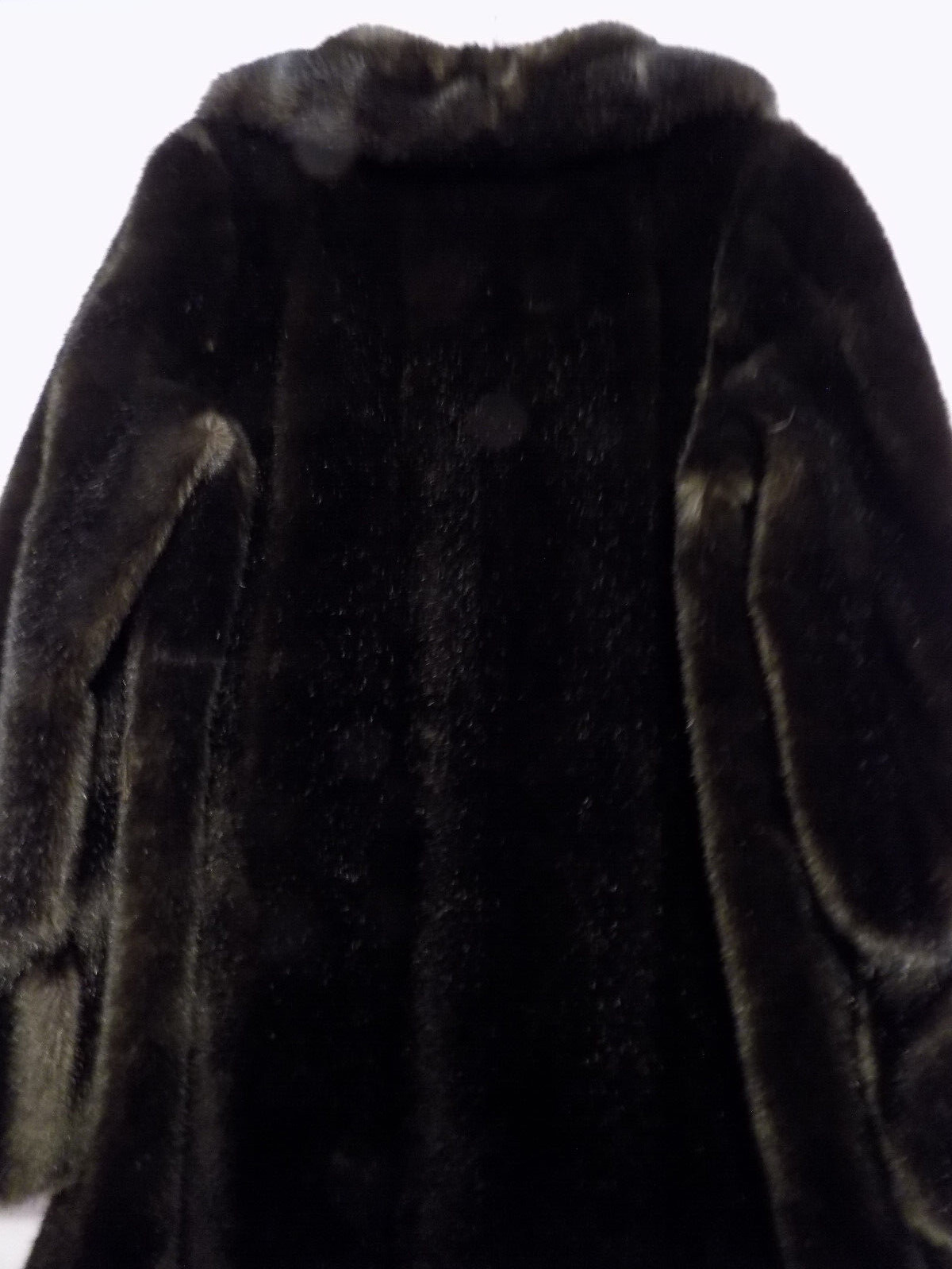 Vintage XL Lykafur Scotland Priscilla Modes Tissavel France brown faux fur coat