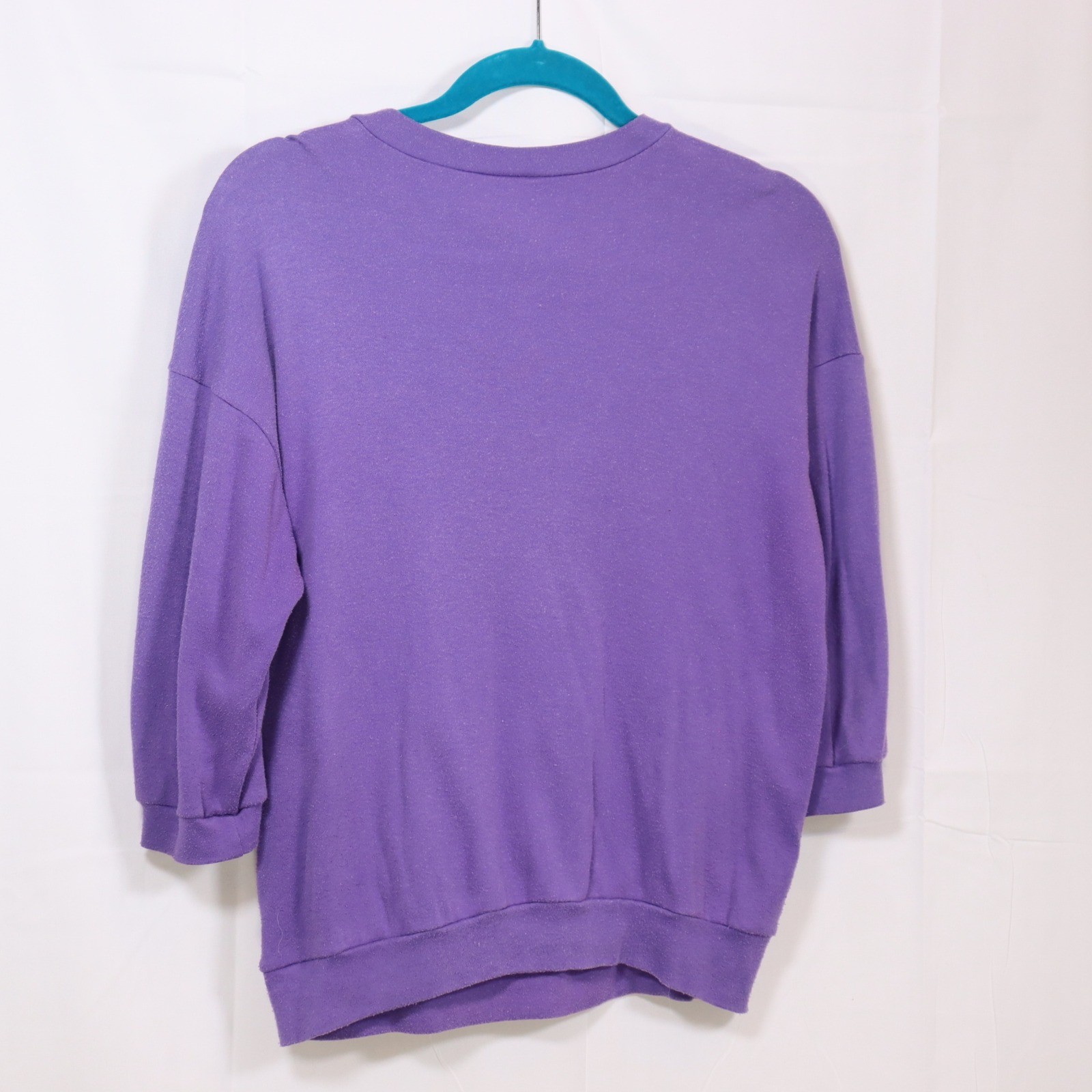 Bramble Lane Sweatshirt Small Purple Womens Chevron Cable Knit Vintage