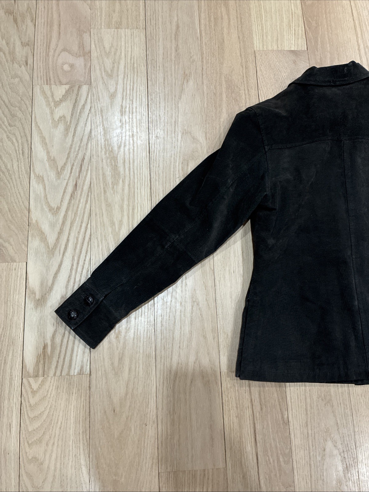 XOXO 90s Vintage Suede Jacket Women M Brown Button Front Lined Retro Grunge Wear