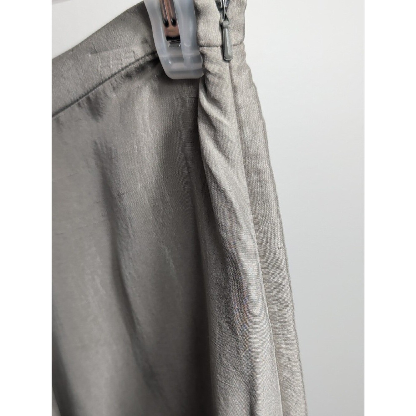 Vintage 90s Eileen Fisher Wide Leg Silk Pants Taupe NWT Small Old Money Luxury