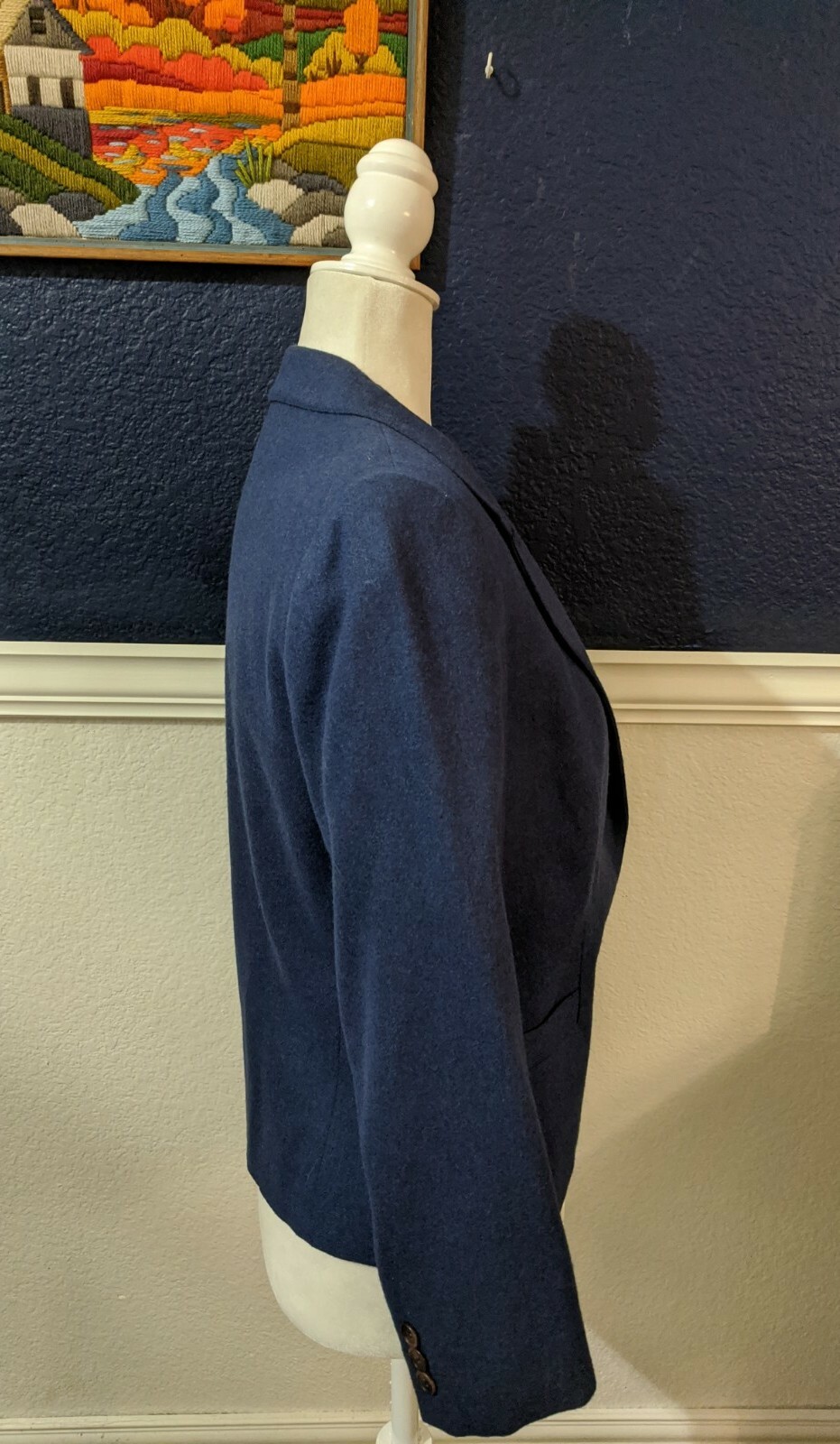 VTG Lord & Taylor Austin Hill Royal Blue One Button Blazer Jacket Sz 8 Medium M