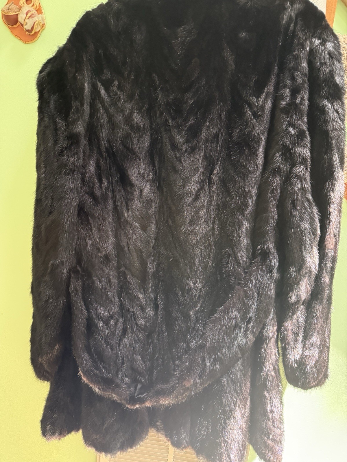 Vintage Black mint fur coat from Alan Furs of Richmond