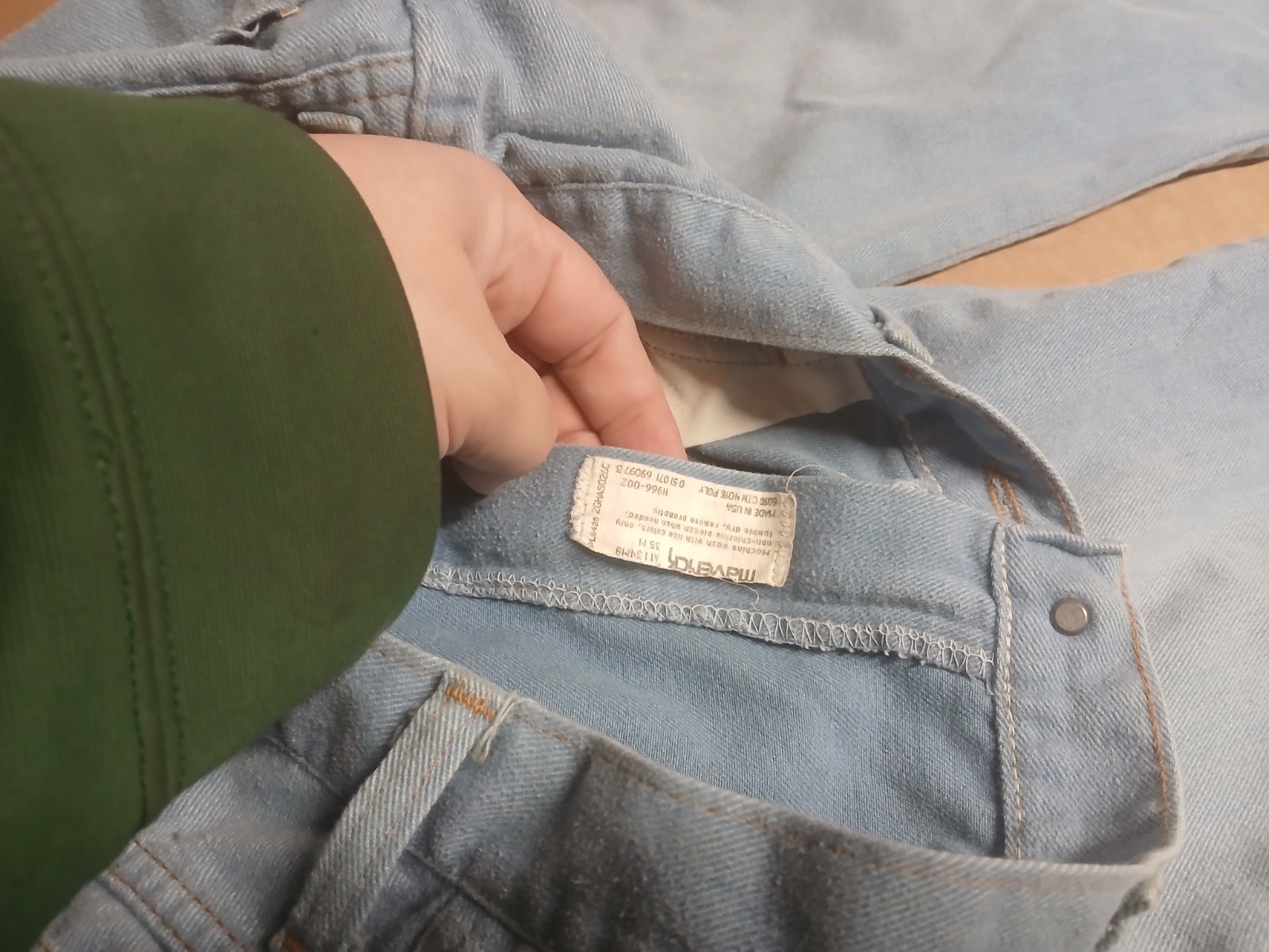 Mens Maverick Vintage 80s Powder Jeans men’s Size 35×30
