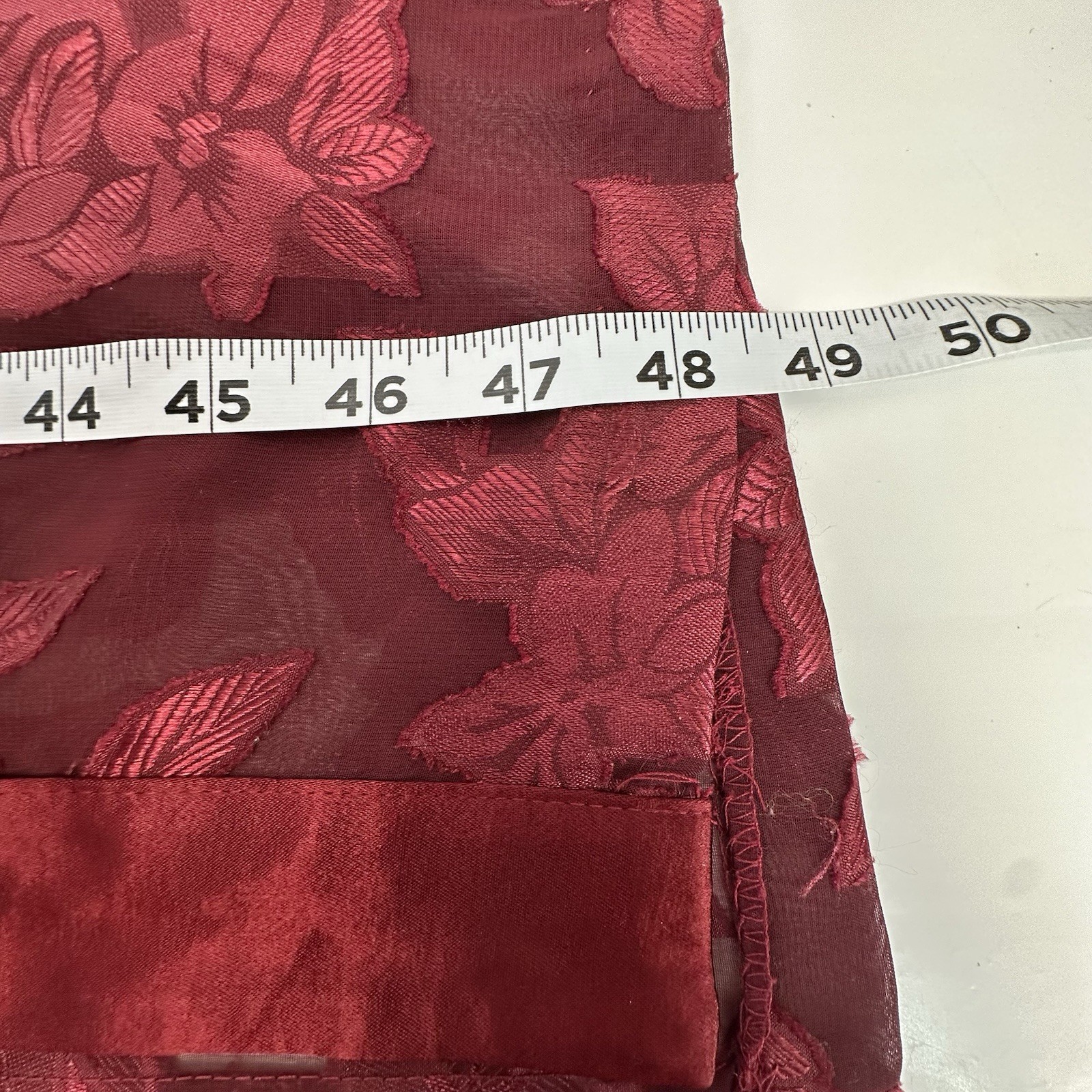 VTG Wayne Diamond Burgundy Cheongsam InspiredSheer DusterFrog Closure USA 8 READ