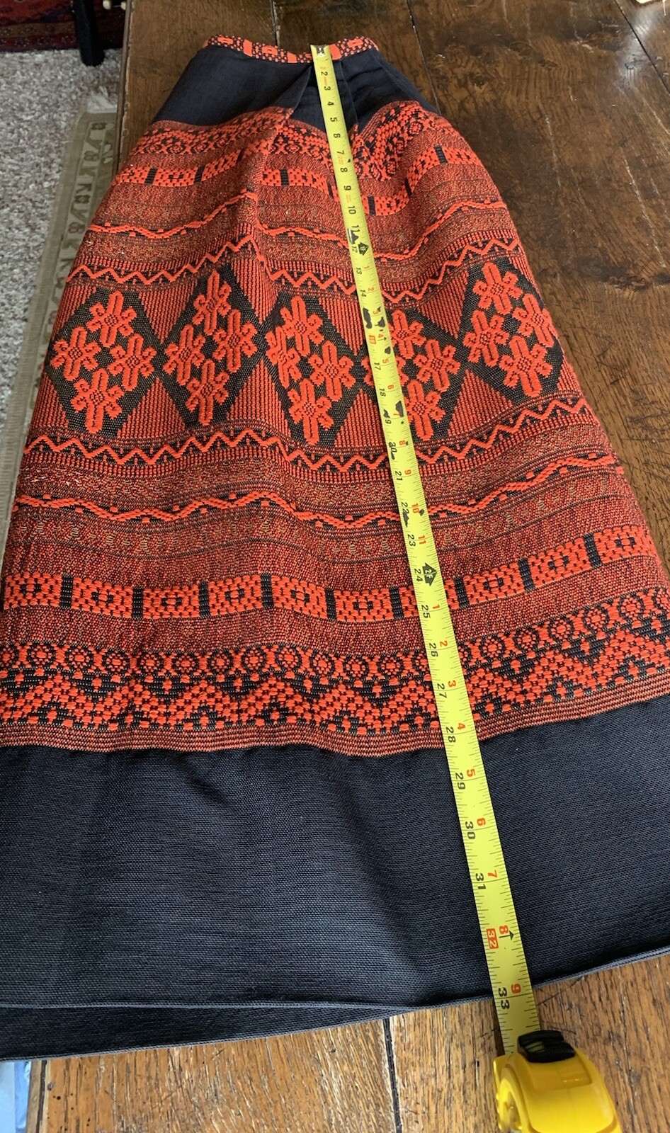Vintage Hand Woven Mayan Cotton Skirt 50s 60s