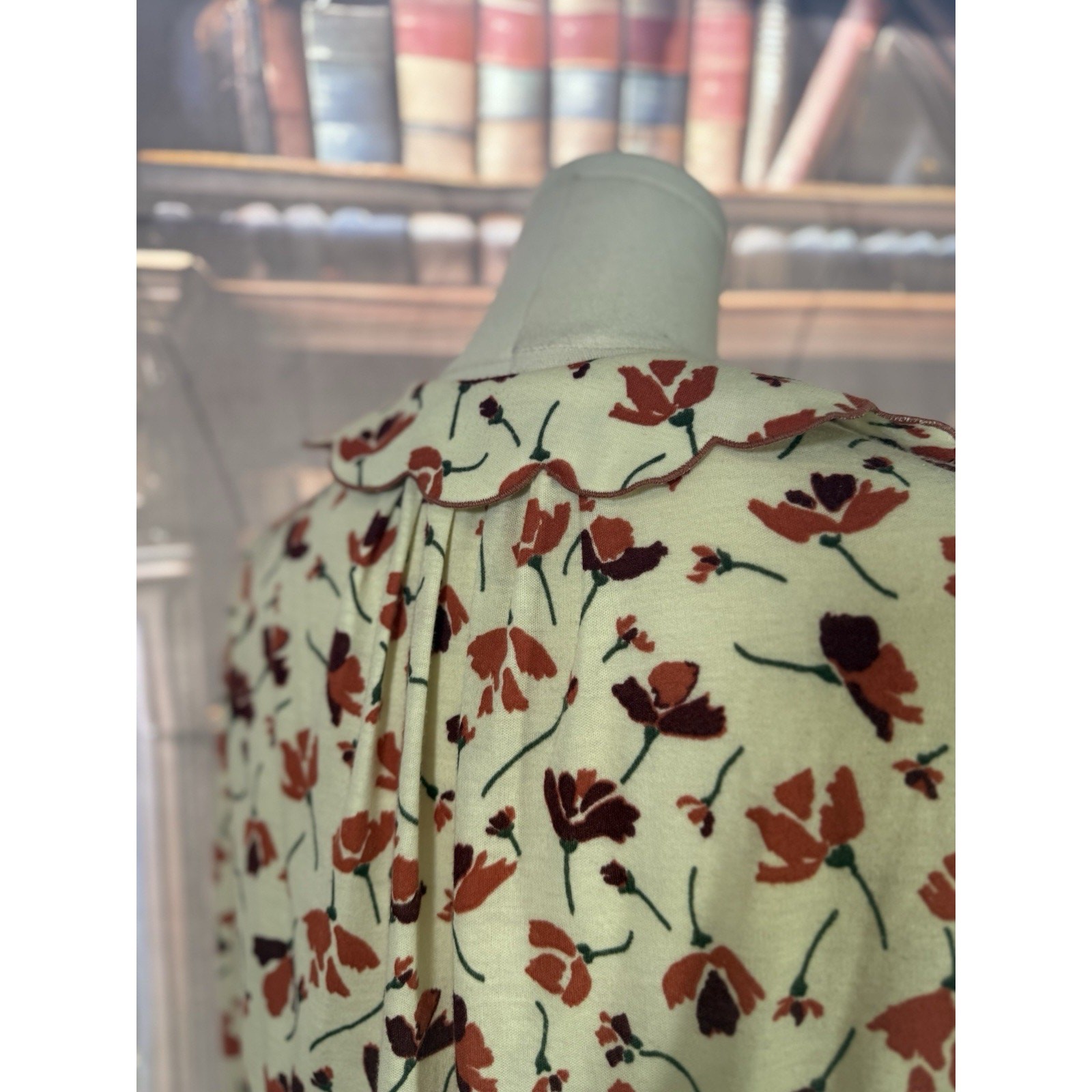 Vintage Tanner Floral Midi Dress – 70s Cottagecore Fall Vibes Size 8