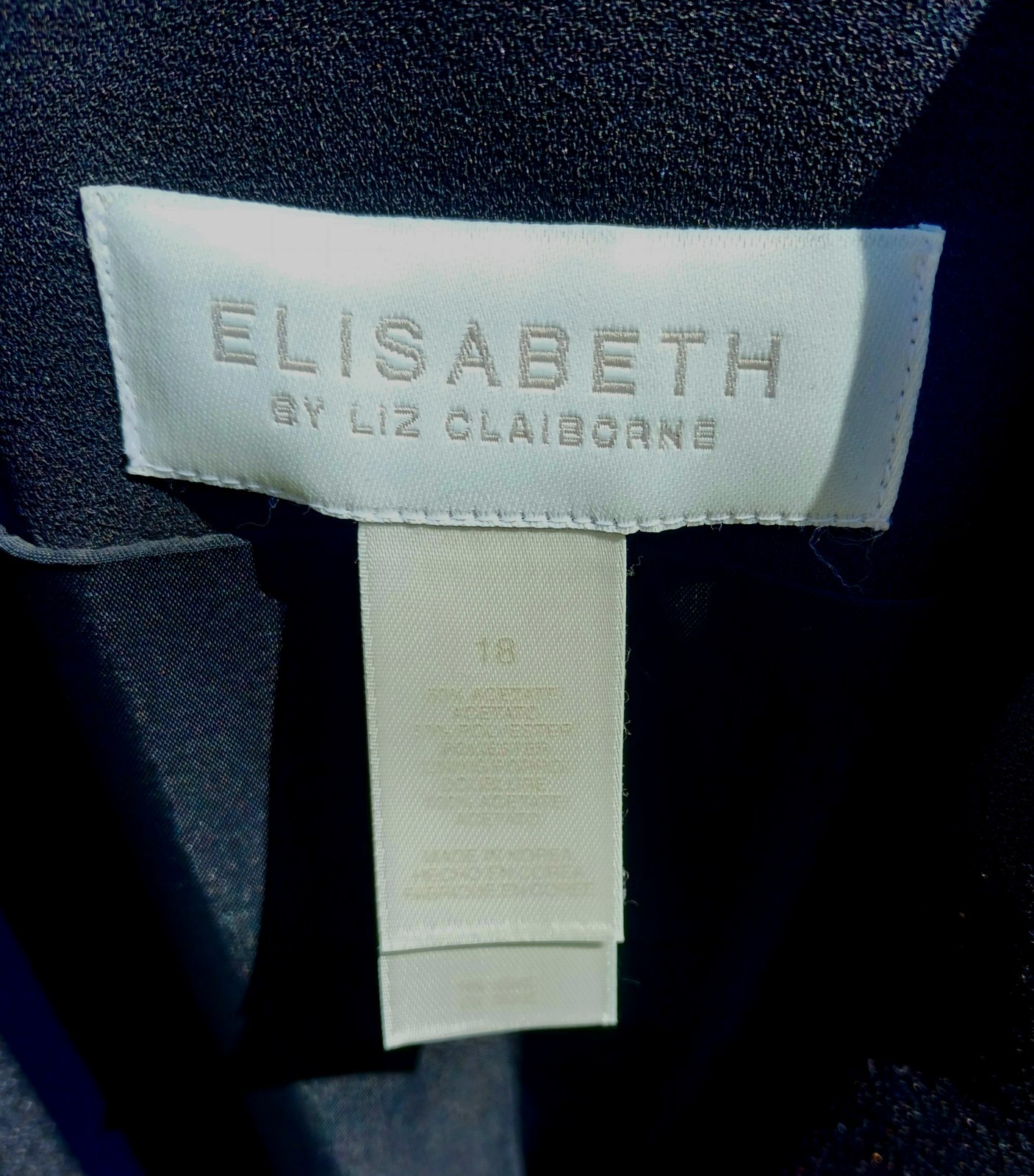 Vintange Elizabeth Collection Blazer Womens 18 Black New With Tags Liz Claiborne