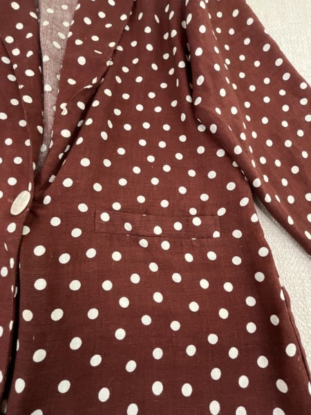 True Vintage Campus Casuals Sports Coat Polka Dot 1970s Groovy Hippy Blazer VTG