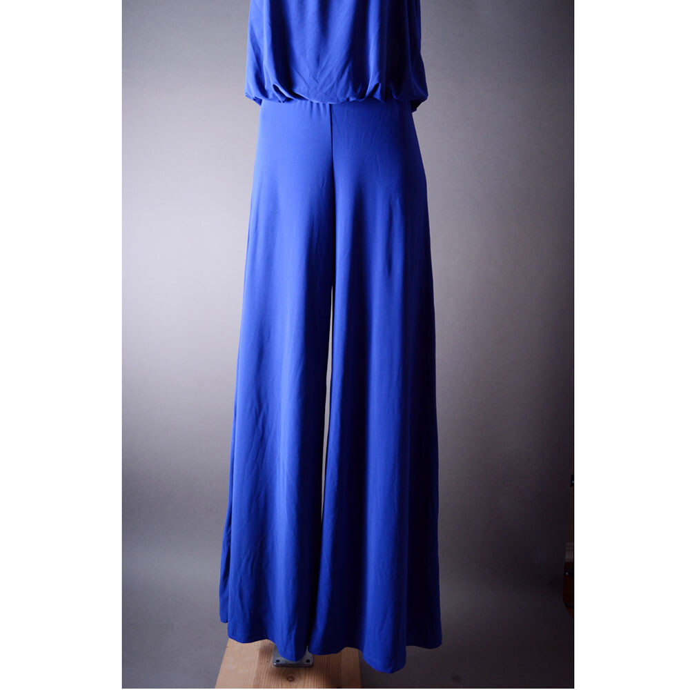 Royal Blue Womens Strapless Evening Party Playsuit Casual Jumpsuit Romper S M L