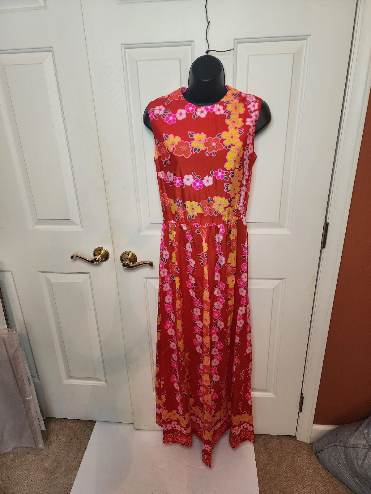 Tanner Of North Carolina Vintage Red Hawaiian Dress Women’s Size 8