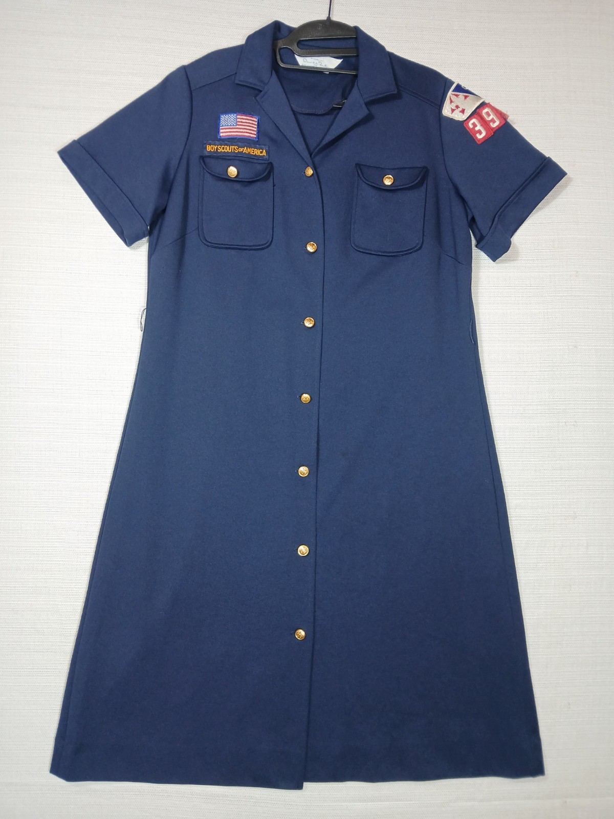 VTG Oscar de la Renta Boy Scouts of America BSA Uniform Dress Patches Sz L