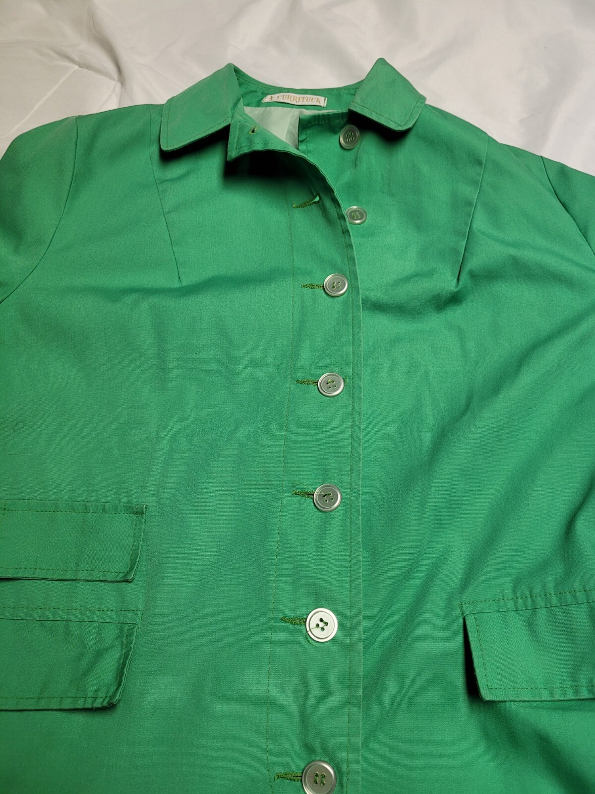 Vtg70s Linedtrench coat Green Currituck Outer Banks Collection by Jerold No Size