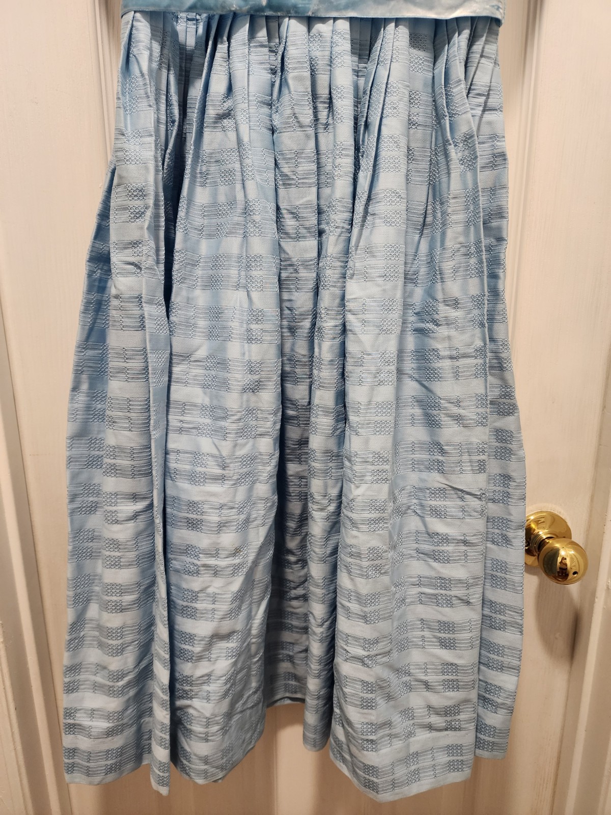 VTG 50s Jonathan Logan Powder Blue Fit & Flare Jrs Day Dress Velvet Ribbon SZ 2