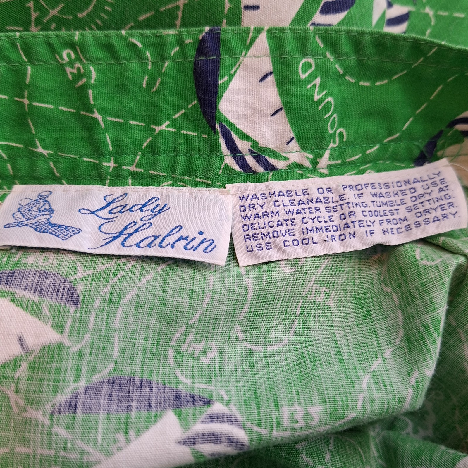 Vtg Lady Halrin Skirt Sz XS Sailboat, Joyce Top M Nautical Coastal Nantucket