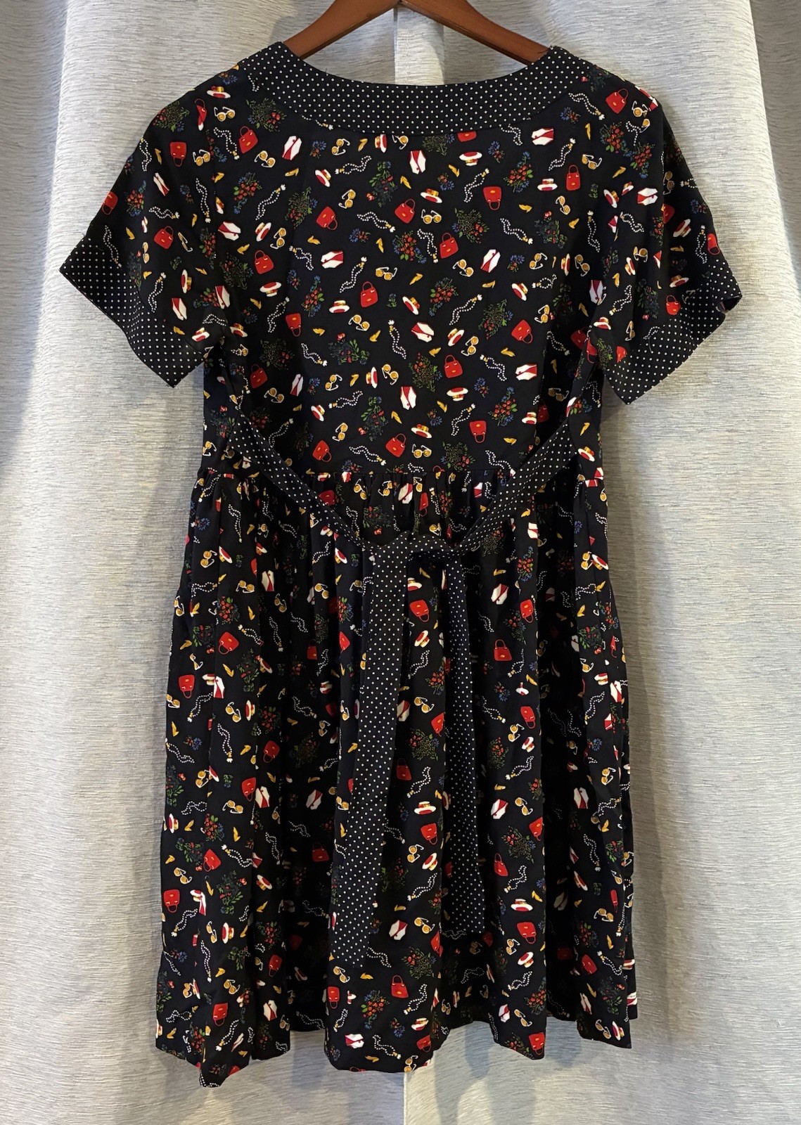 Vintage Novelty Dress Form Print Babydoll Dress by Dressing Clio Small 90s