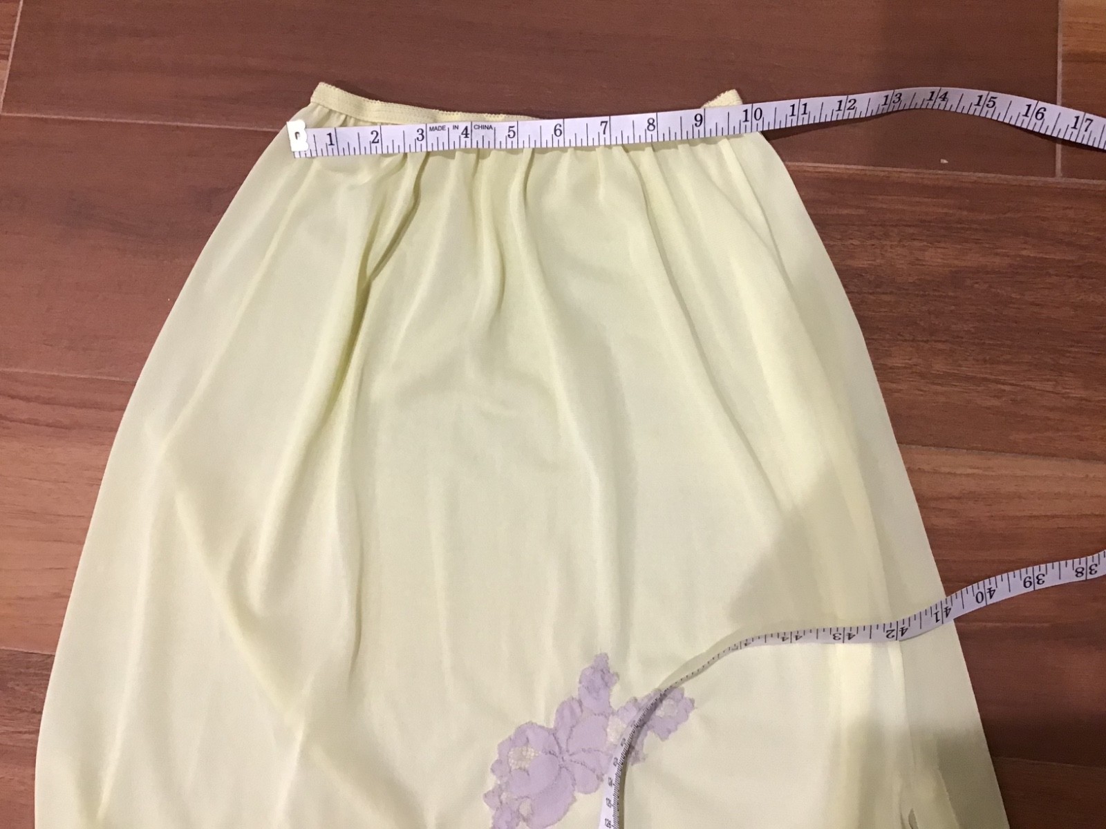 Vintage Authentic Half Slip Floral Lace Cottagecore Coquette Lingerie Medium