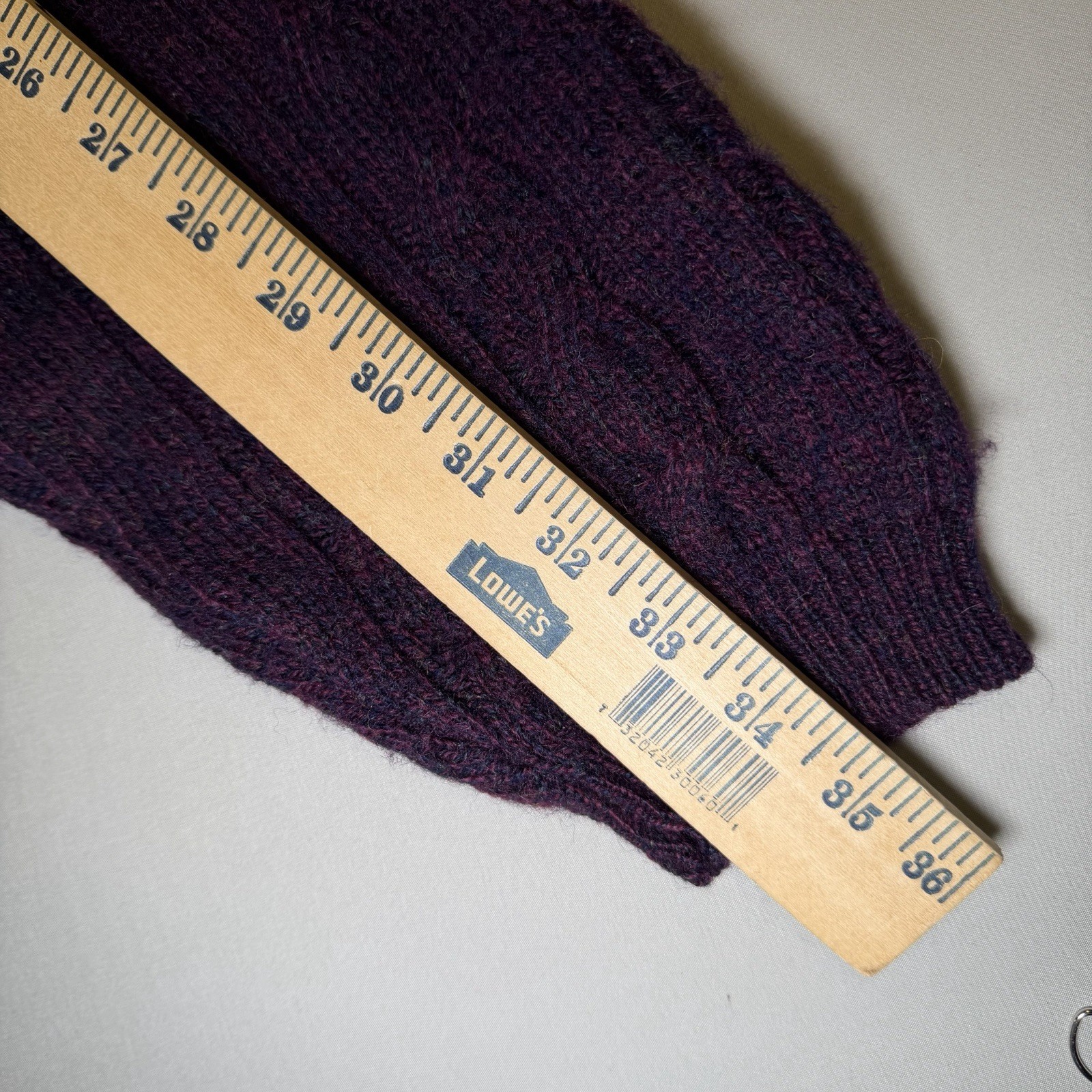 Vintage Eddie Bauer Since 1920 100% New Wool Shetland Med Plum Pullover Sweater