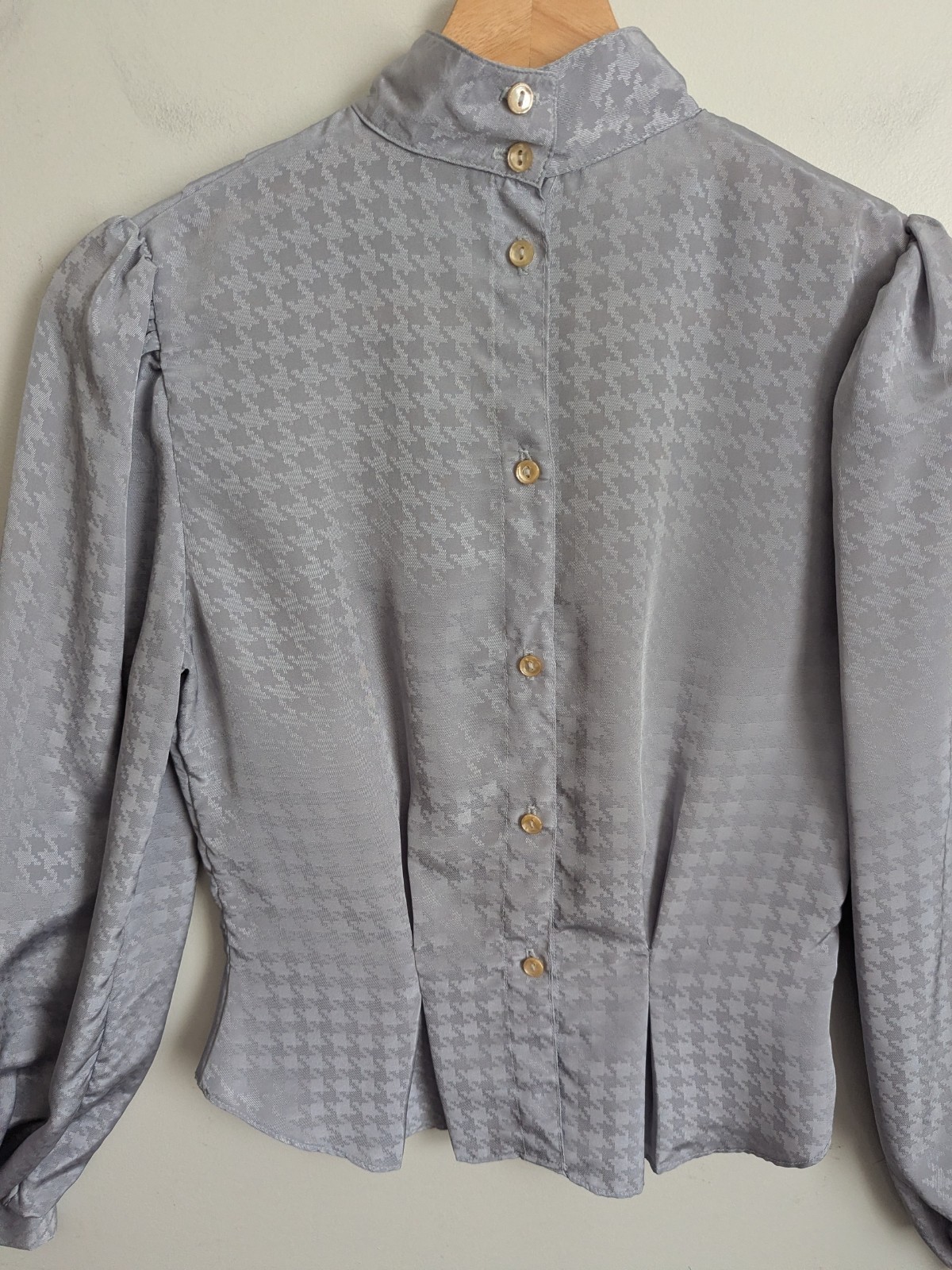 Vintage 80s Does 40s Glam Blouse Lot 2 Silky Retro New Wave Secretary Coquette