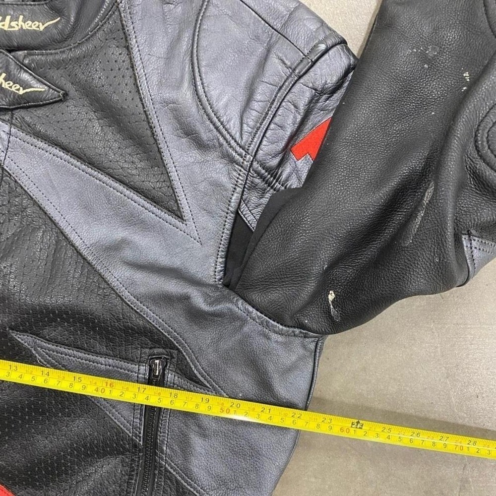 Vintage Fieldsheer Leather Biker Motorcycle Jacket Size 48
