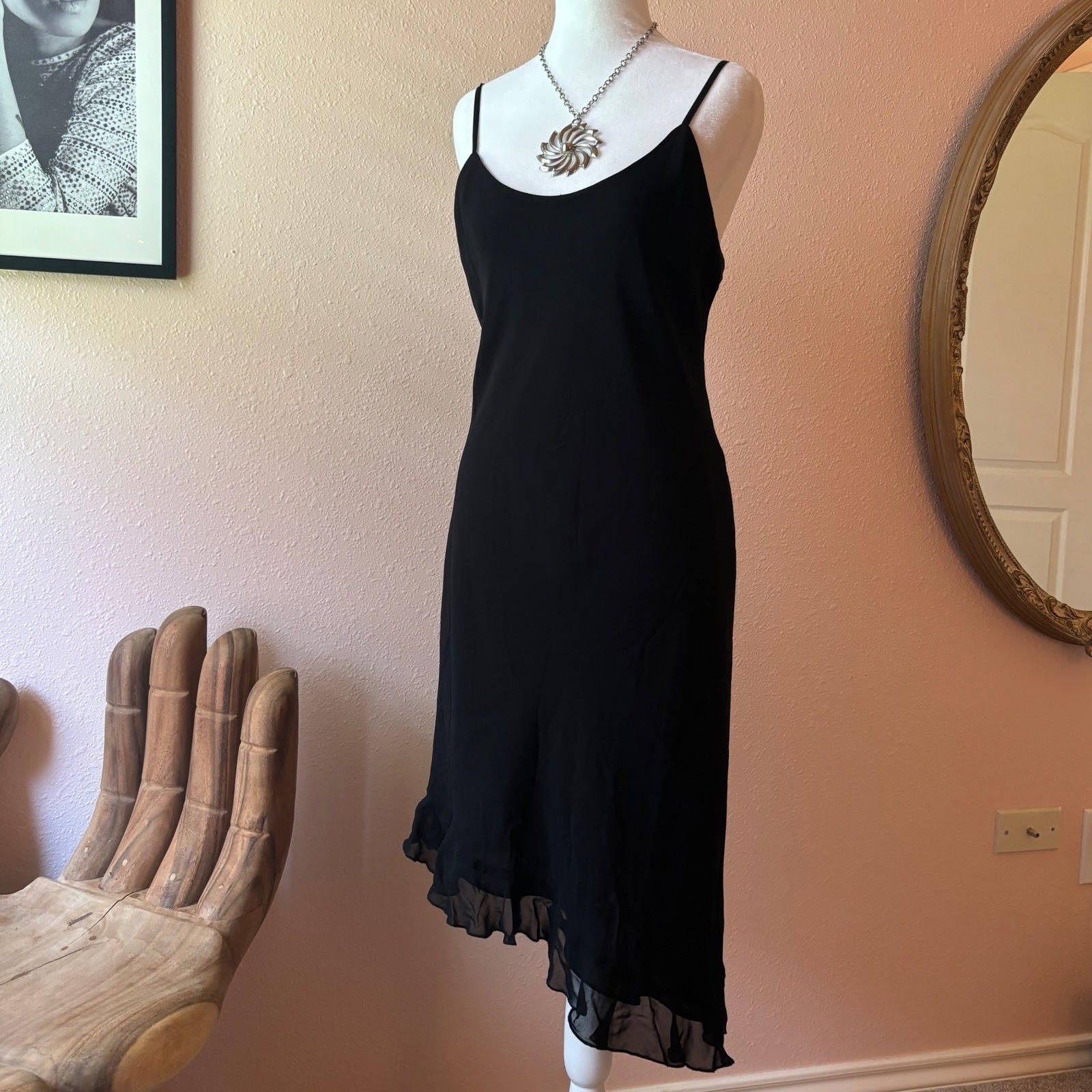 Vintage Ralph Lauren Ruffled Little Black Dress