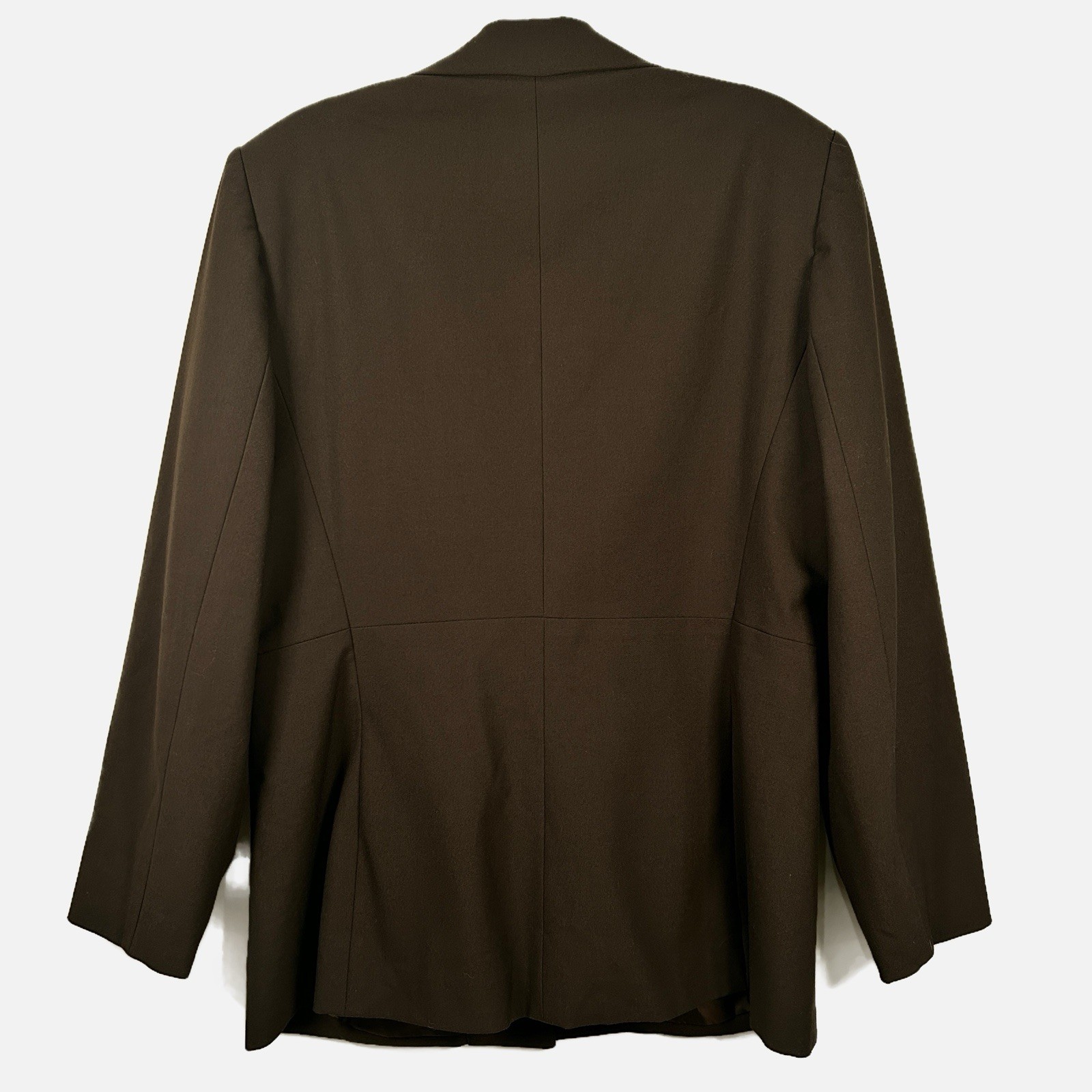 Vintage Bill Blass Women’s Suit Jacket Sz 12 Dark Academia Minimalism 90’s Brown