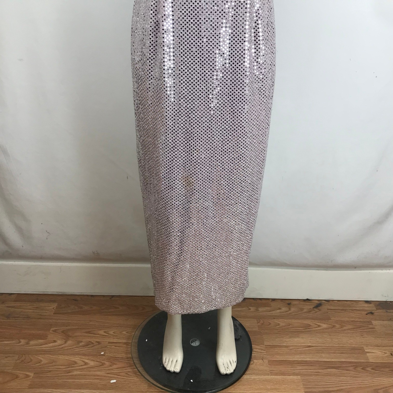 Scott McClintock VintageSequin Maxi Dress Rhinestone Straps Sz 6 Petite