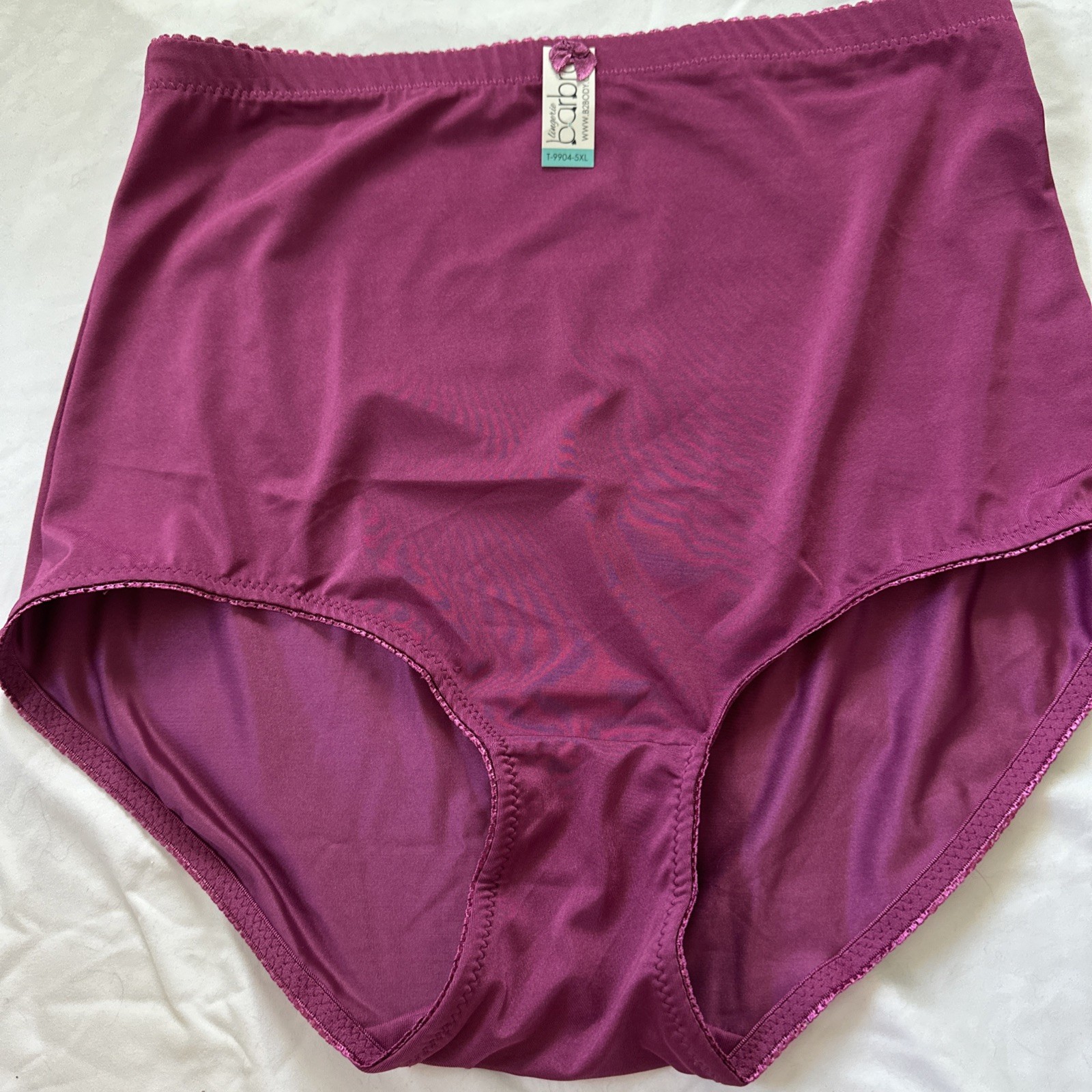 Vtg Panties Brief Shaper Babra B2Body 5XL Pink Purple Magenta Stretch Plus