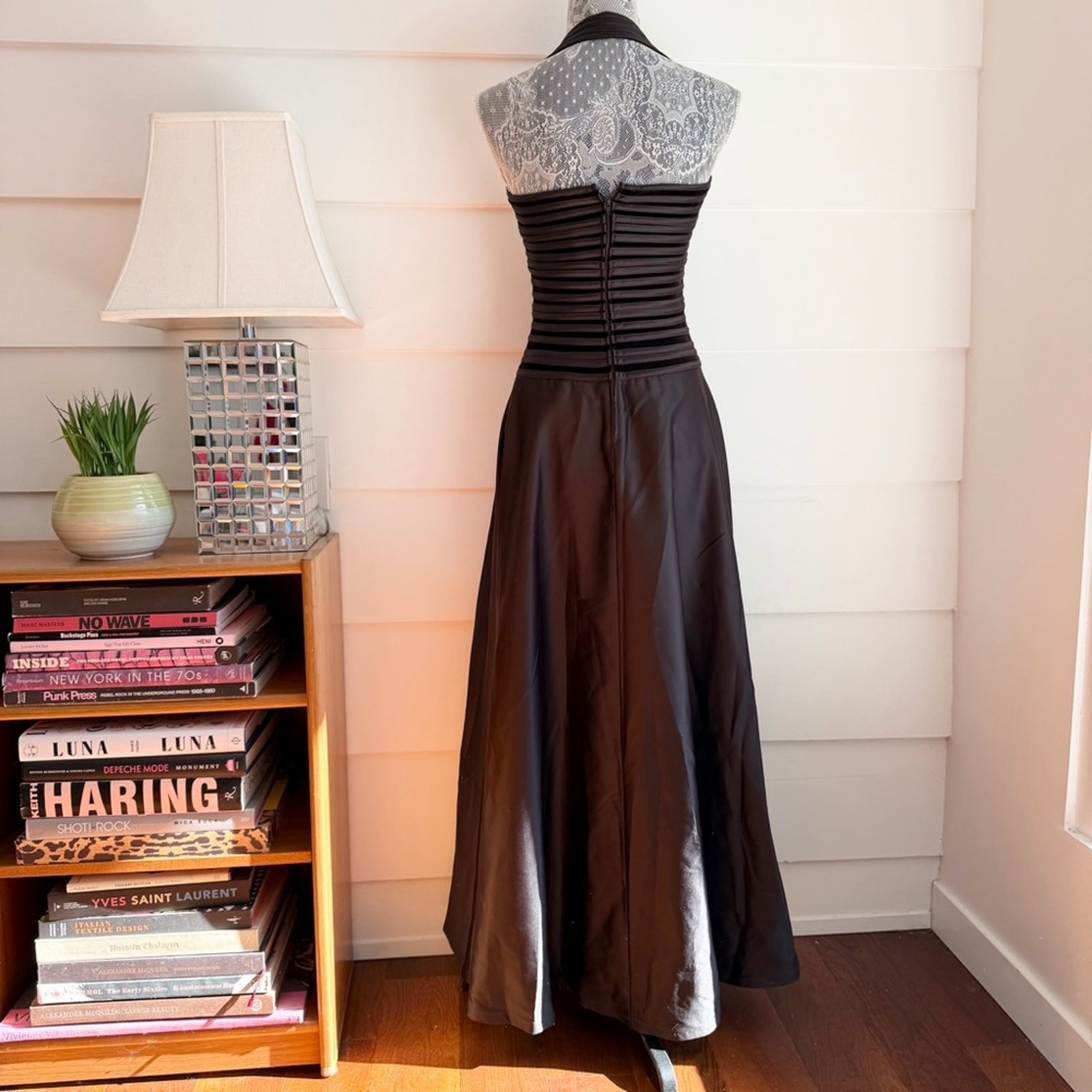 Vintage Tadashi Halter Dress Gown size 2