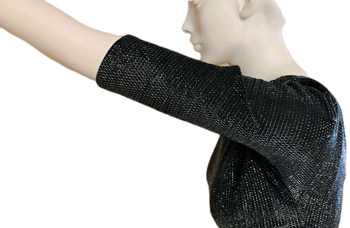 VTG 1950’s „that Wilroy LOOK” Black & Silver Metallic Wiggle Cocktail Dress