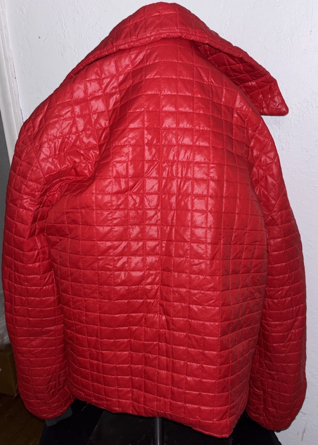 Vintage Red JacketDenim And Leather Accents Lined Interior Women’s L Men M