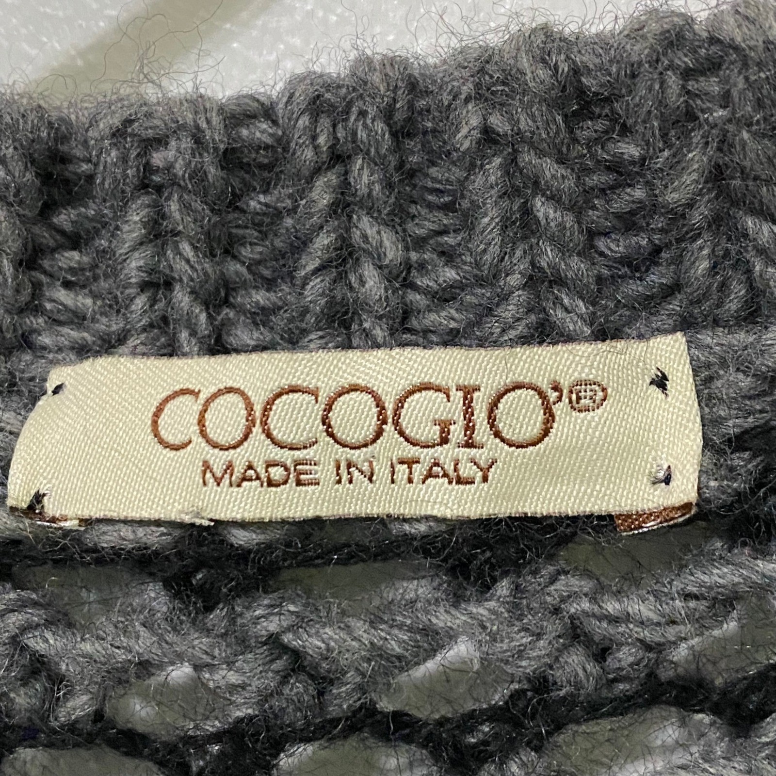 Cocogio Crochet Striped Button Up Sweater Made Italy Open Stitch Grunge Boho XS