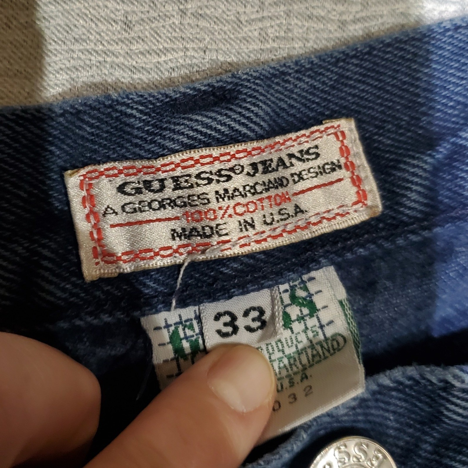 VTG 90s Guess Jeans Georges Marciano Made in USA High Rise Mom Jeans Size 33