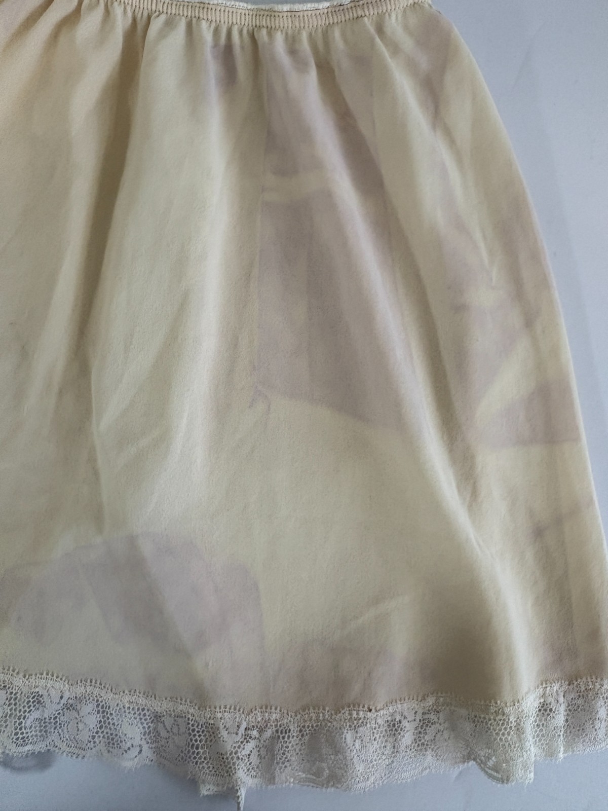 Vintage Mini Half Slip Womens XS Ivory