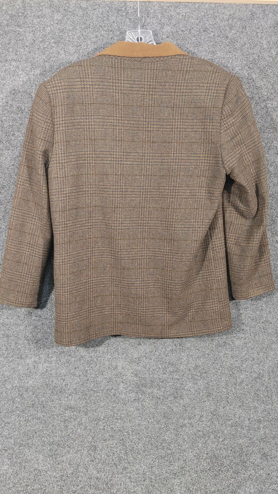 Rafael Women’s Lined Jacket Blazer Coat Brown Green Blue Tweed 1 Button Size 10