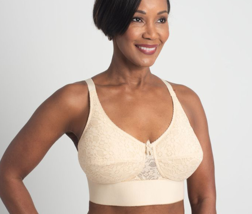 NEW Jodee Surgical Style 1515 Post Mastectomy Bra BEIGE w/Pockets USA-MADE 34DD