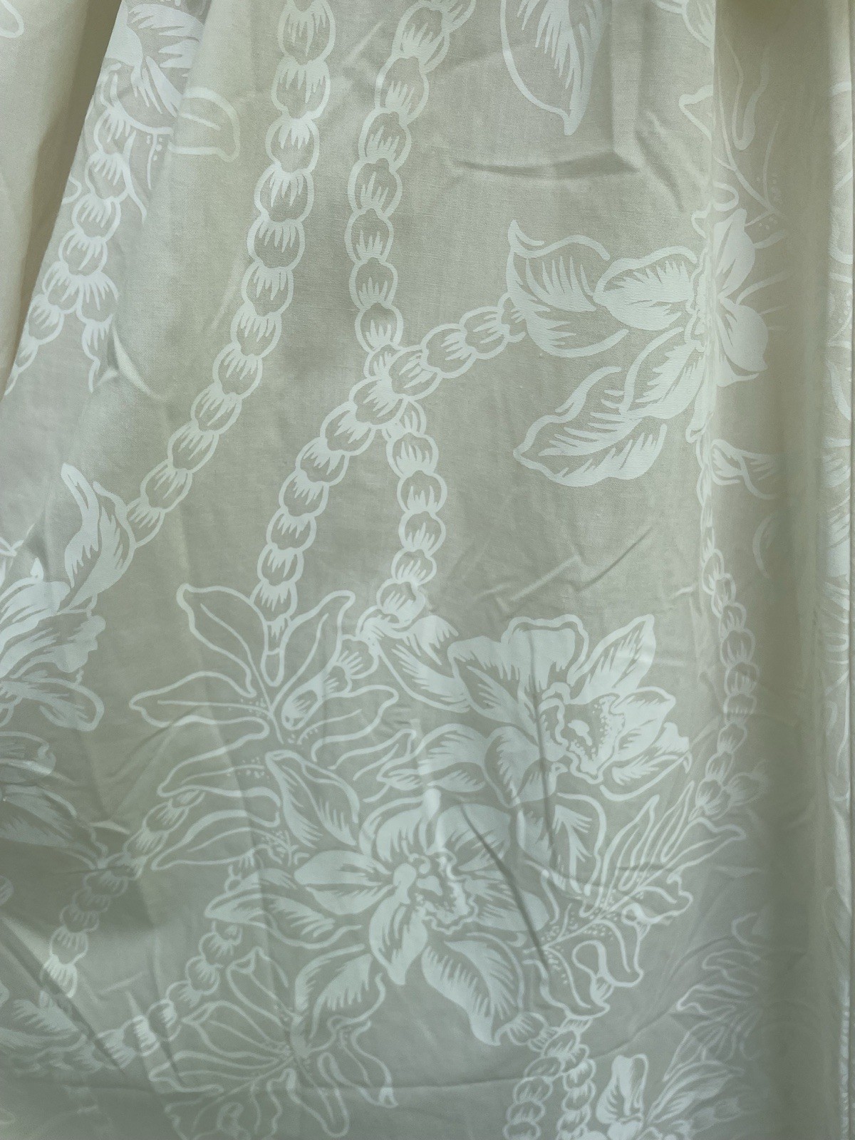Vintage Liberty House Almost Paradis Cream/Ivory V-Neck Dress Muu Muu Size M