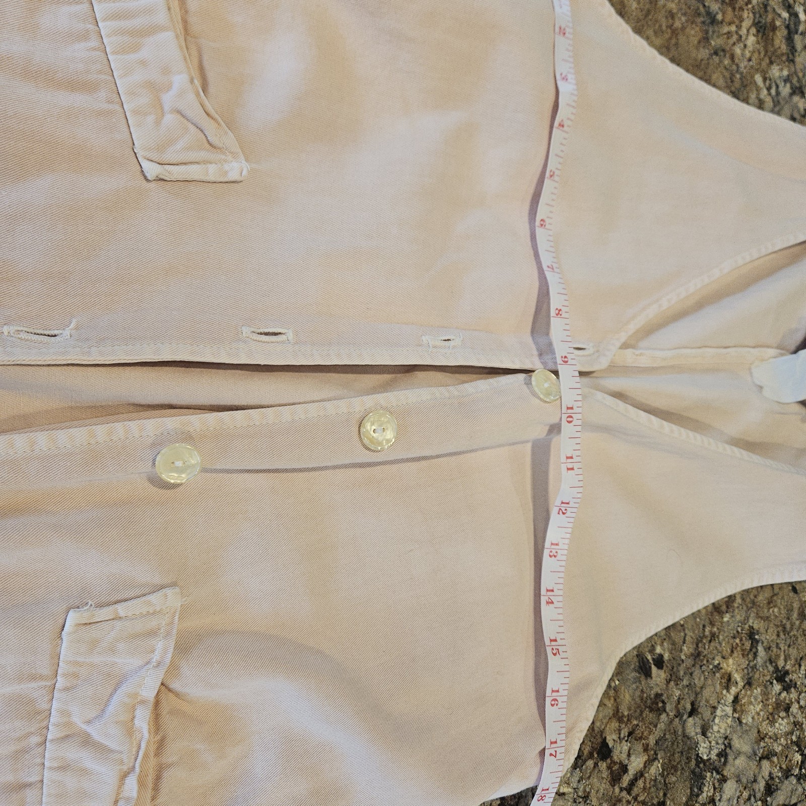 Vintage Tickets Clothing Pink Denim Vest Dress L Made USA Button Front…